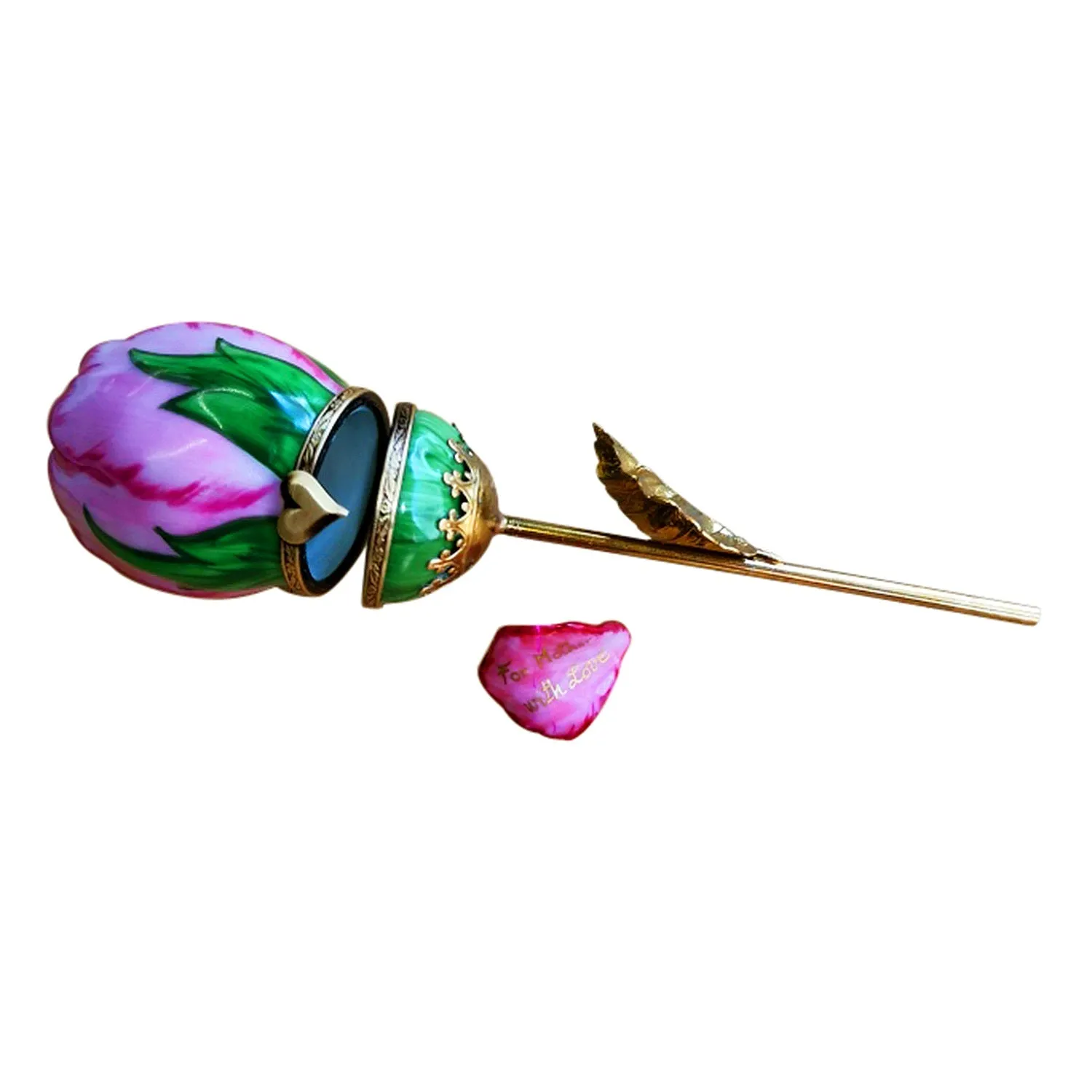 Long-Stemmed Pink Rose Limoges Limoges Boxes collectors shop