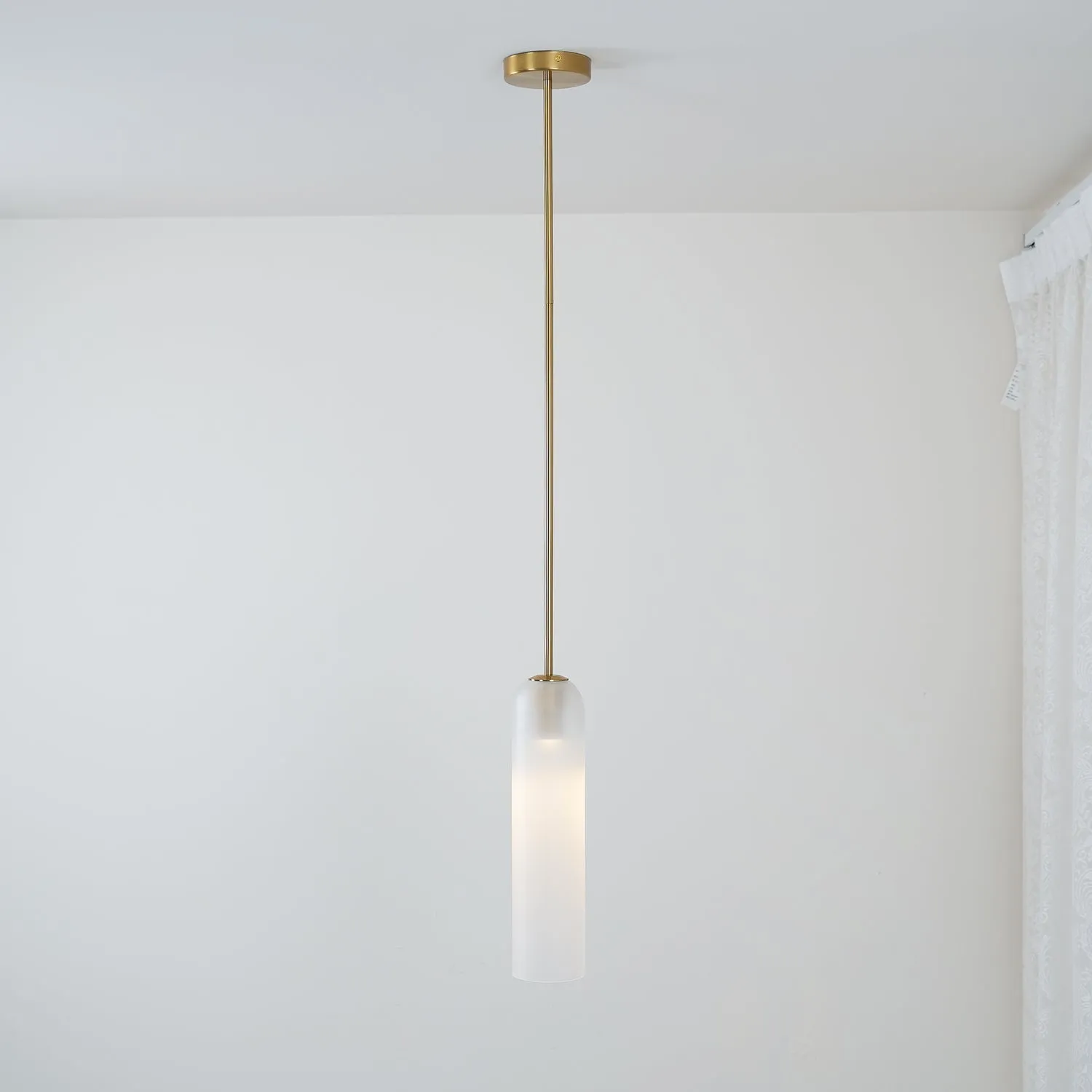 Long Tube Glass Pendant Light