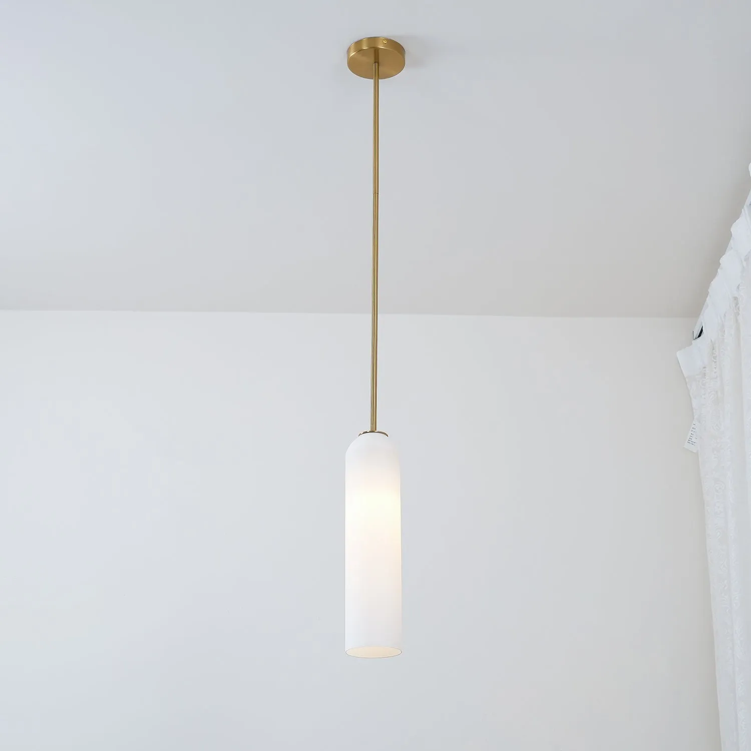Long Tube Glass Pendant Light