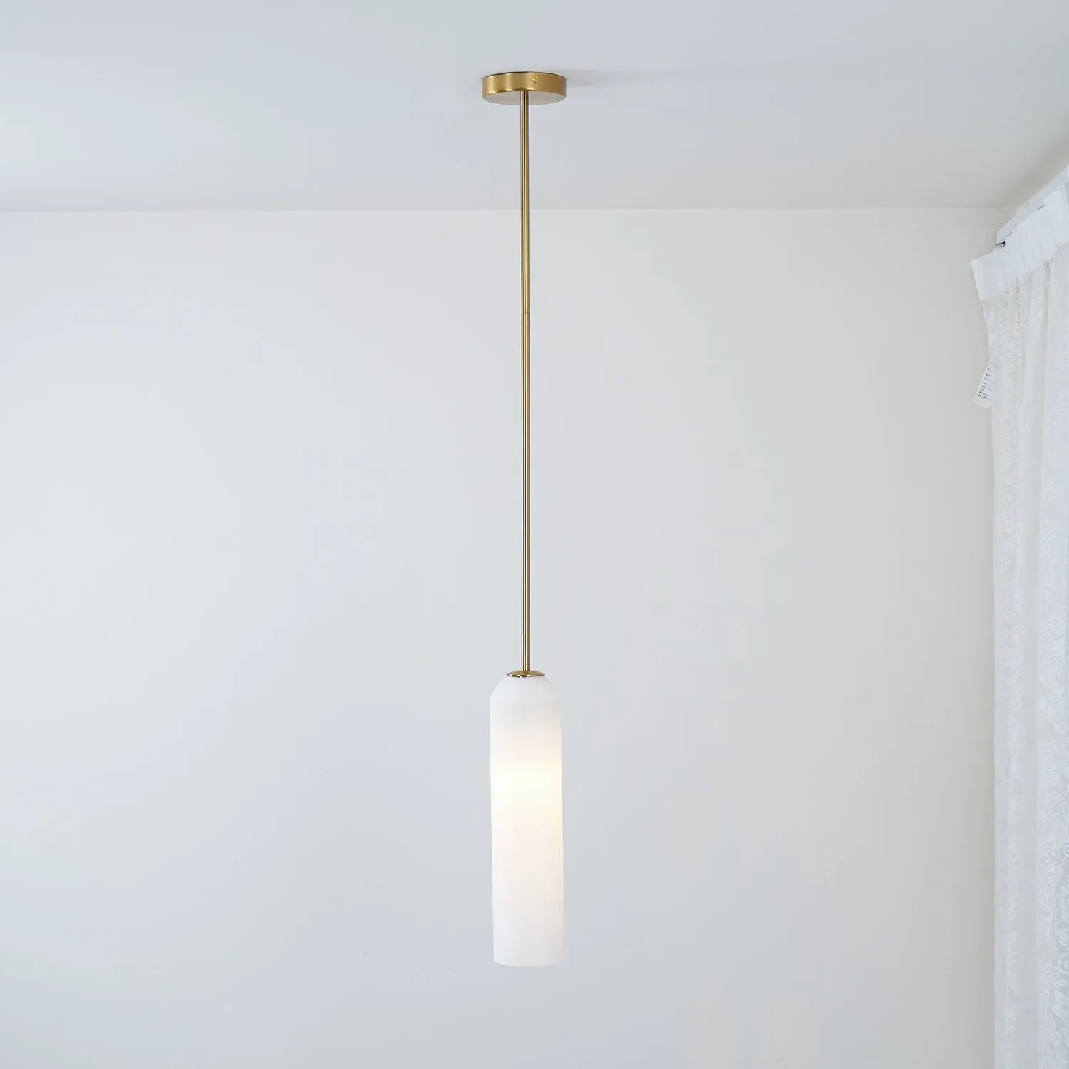 Long Tube Glass Pendant Light