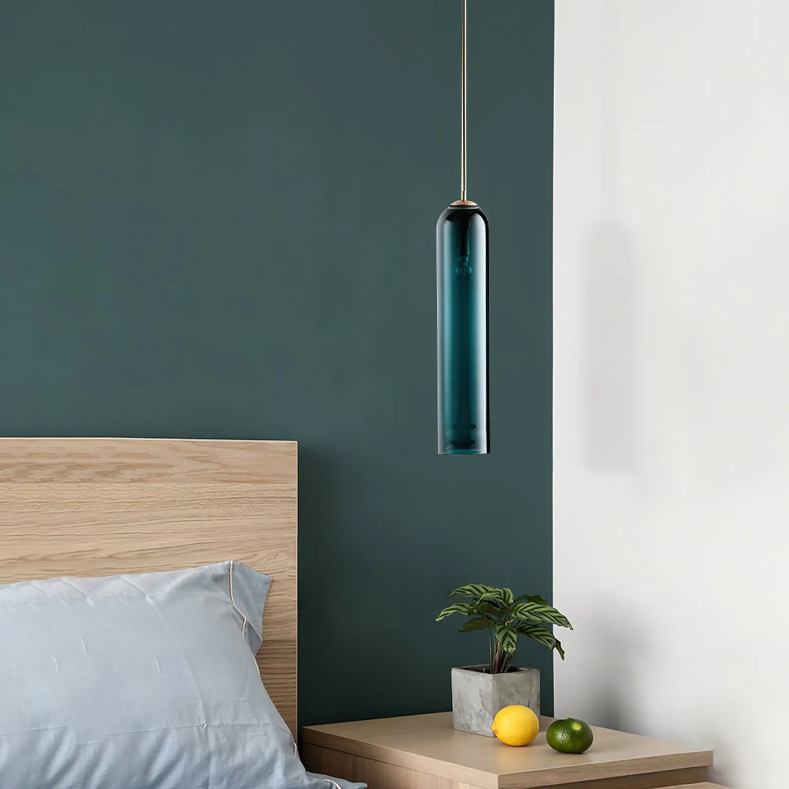 Long Tube Glass Pendant Light