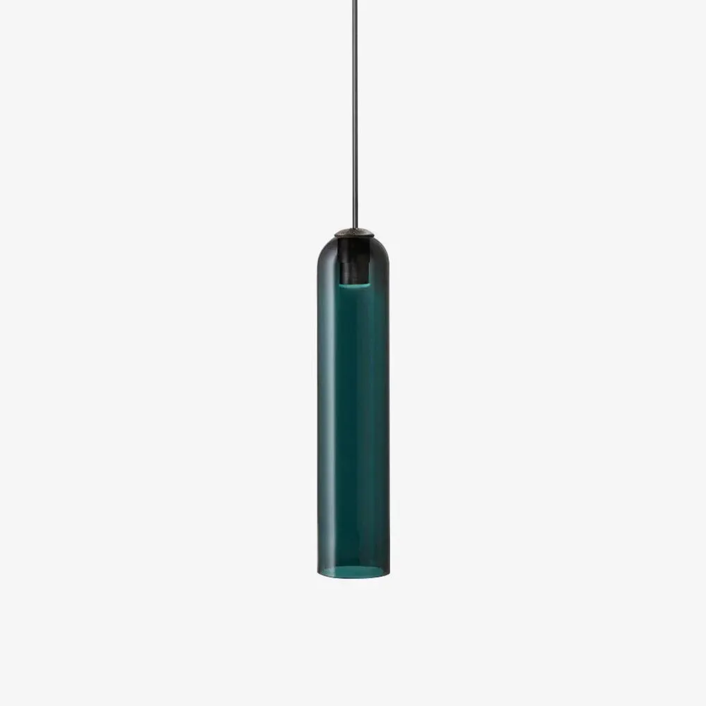 Long Tube Glass Pendant Light Budget Bedroom Lighting store