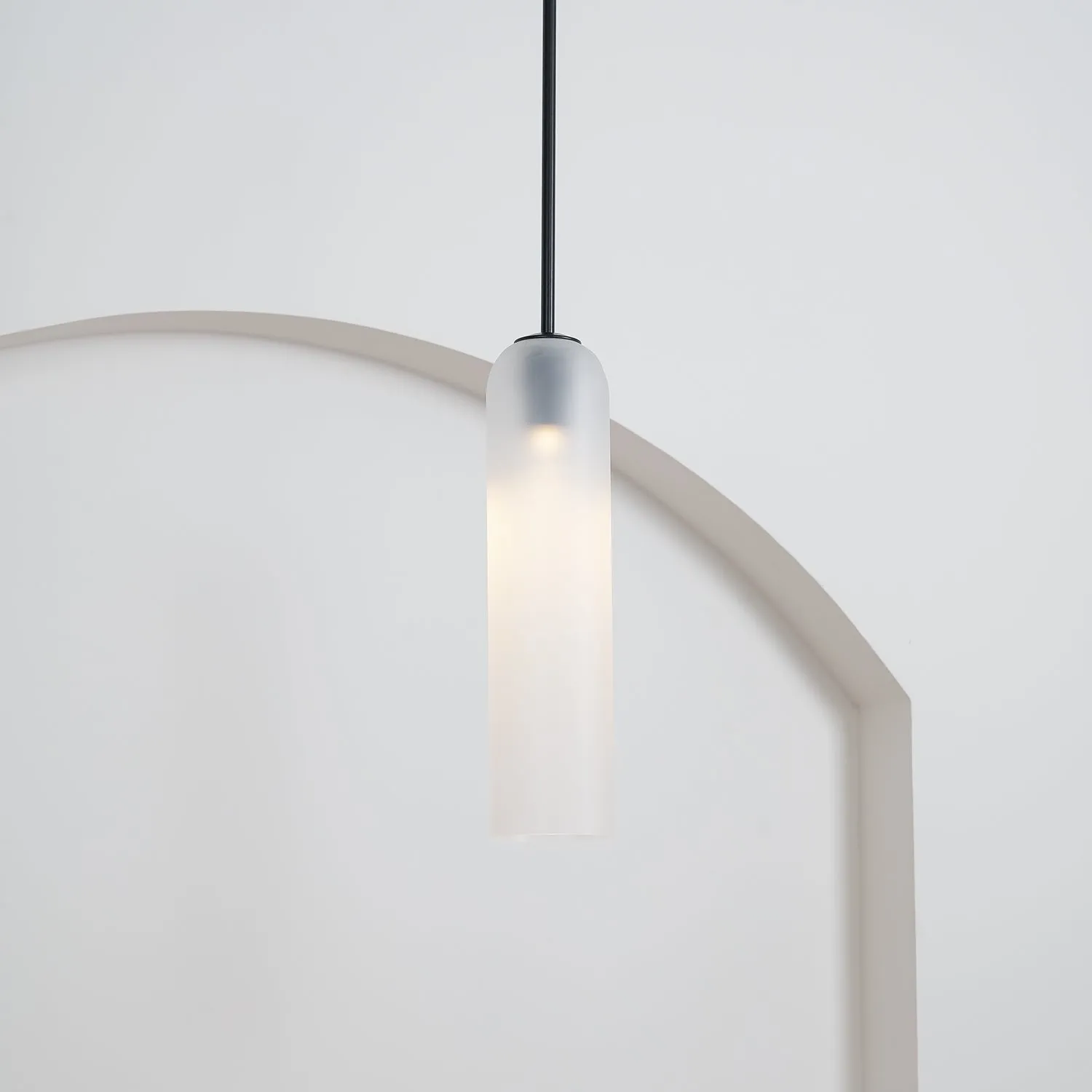 Long Tube Glass Pendant Light