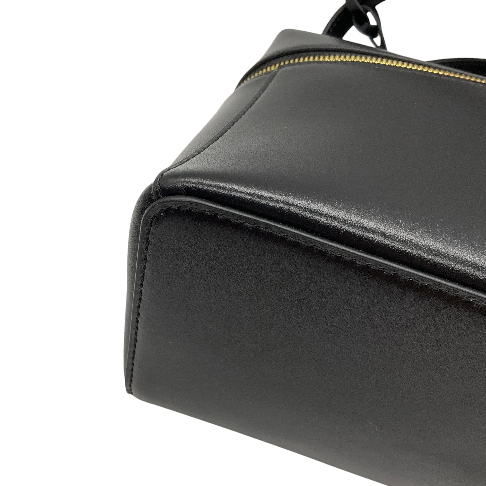 Loro Piana Black Extra Pocket L27 Tender Calfskin Leather Handbag