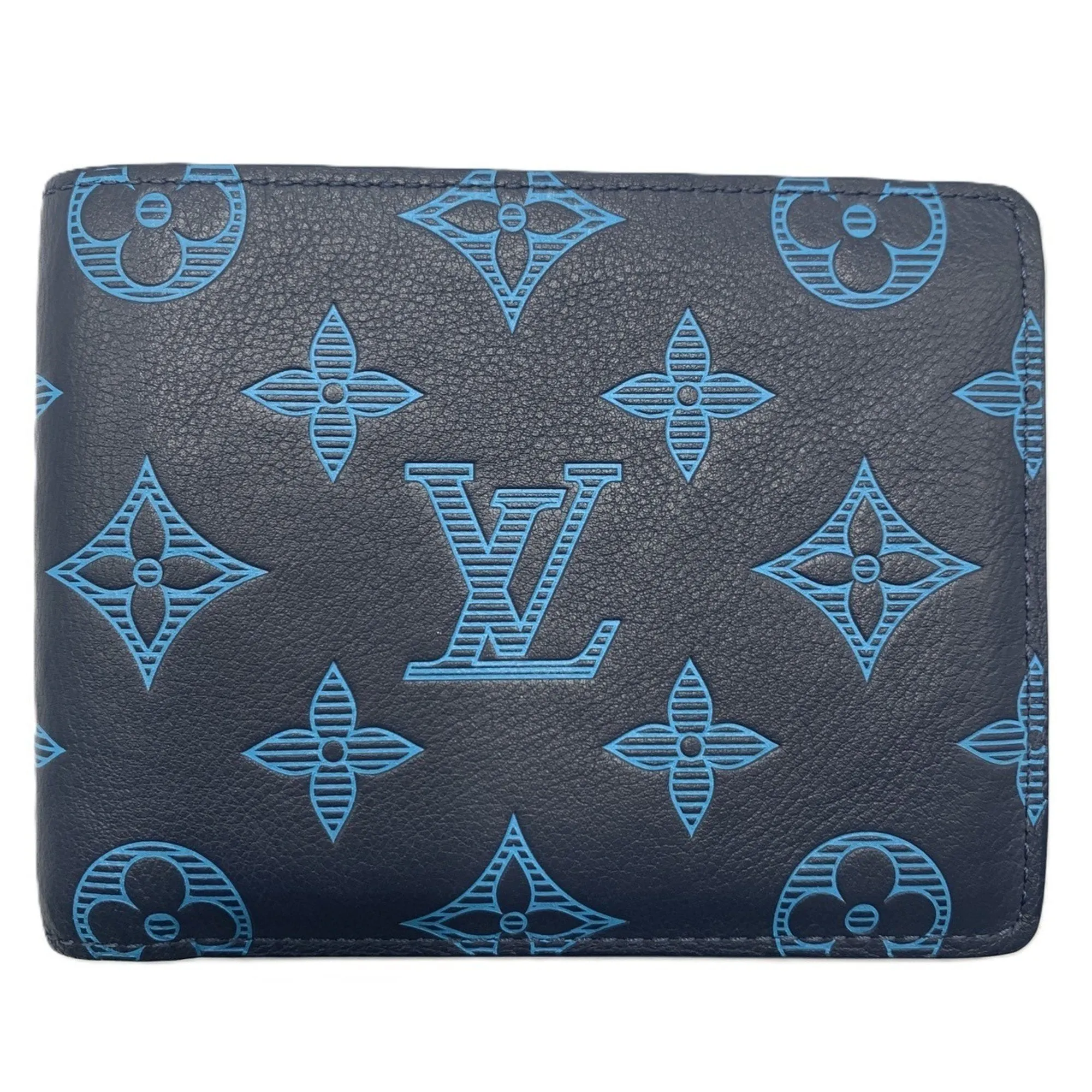 Louis Vuitton blue Navy Monogram Shadow Bill Wallet (Bi-Fold) (Pre-Owned)