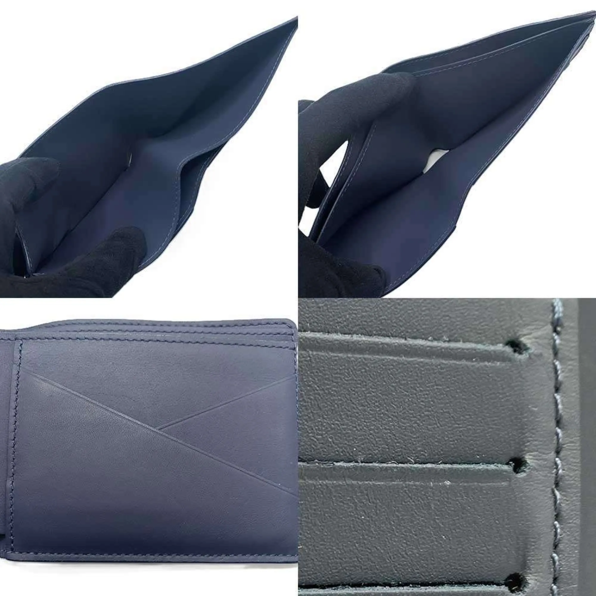Louis Vuitton blue Navy Monogram Shadow Bill Wallet (Bi-Fold) (Pre-Owned)