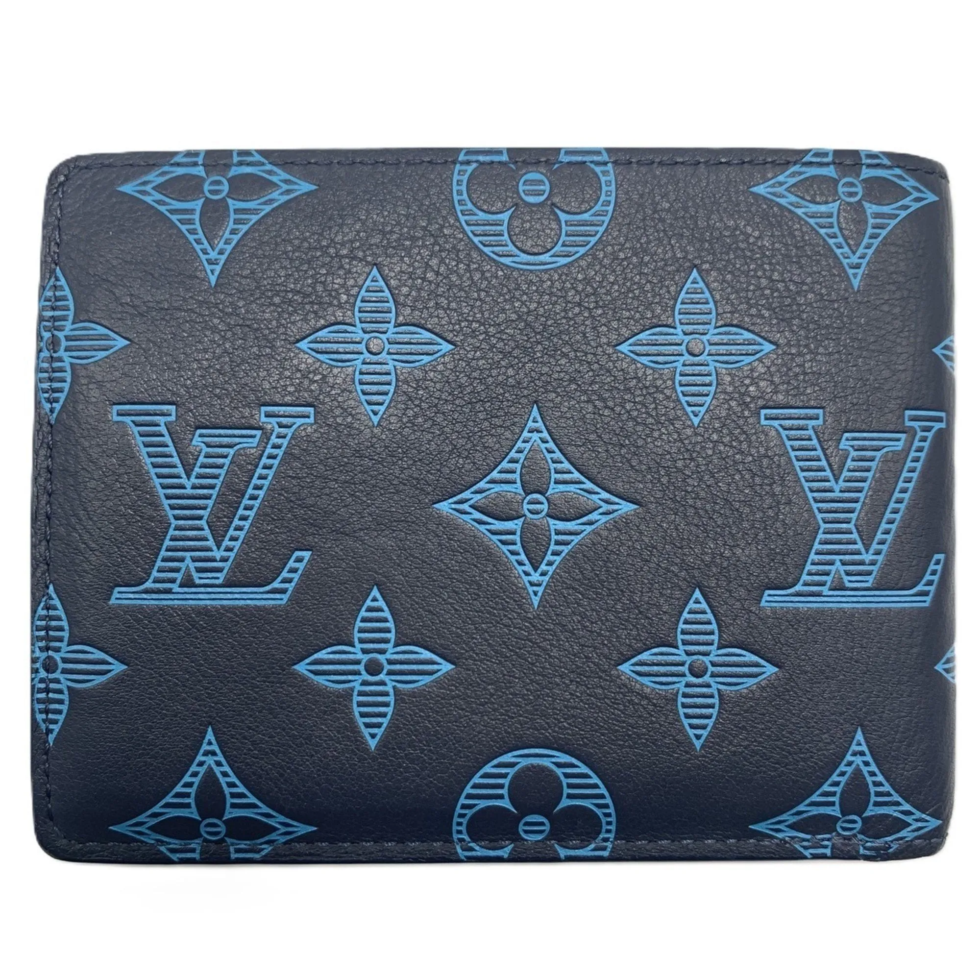 Louis Vuitton blue Navy Monogram Shadow Bill Wallet (Bi-Fold) (Pre-Owned)