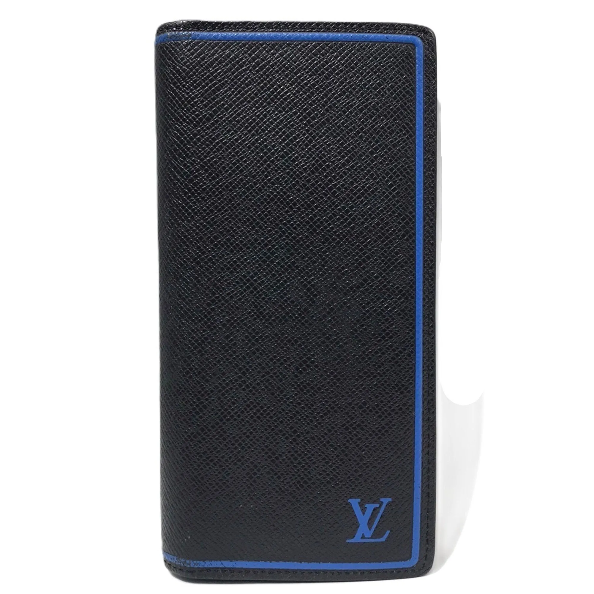 Louis Vuitton blue Taiga Leather Long Wallet (Bi-Fold) (Pre-Owned)
