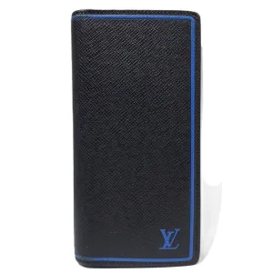 Louis Vuitton blue Taiga Leather Long Wallet (Bi-Fold) (Pre-Owned)