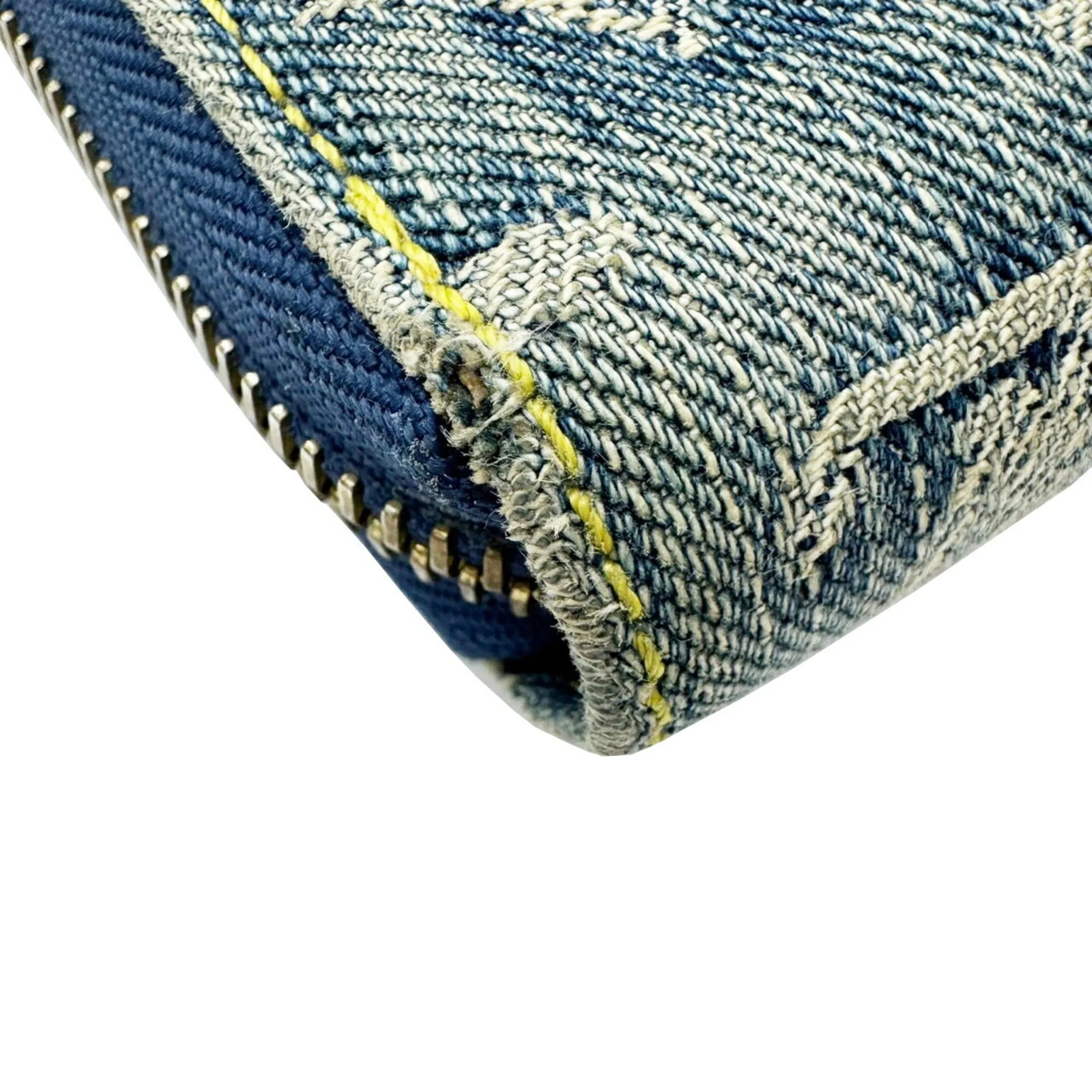 Louis Vuitton blue yellow Monogram blue Long Wallet (Bi-Fold) (Pre-Owned)