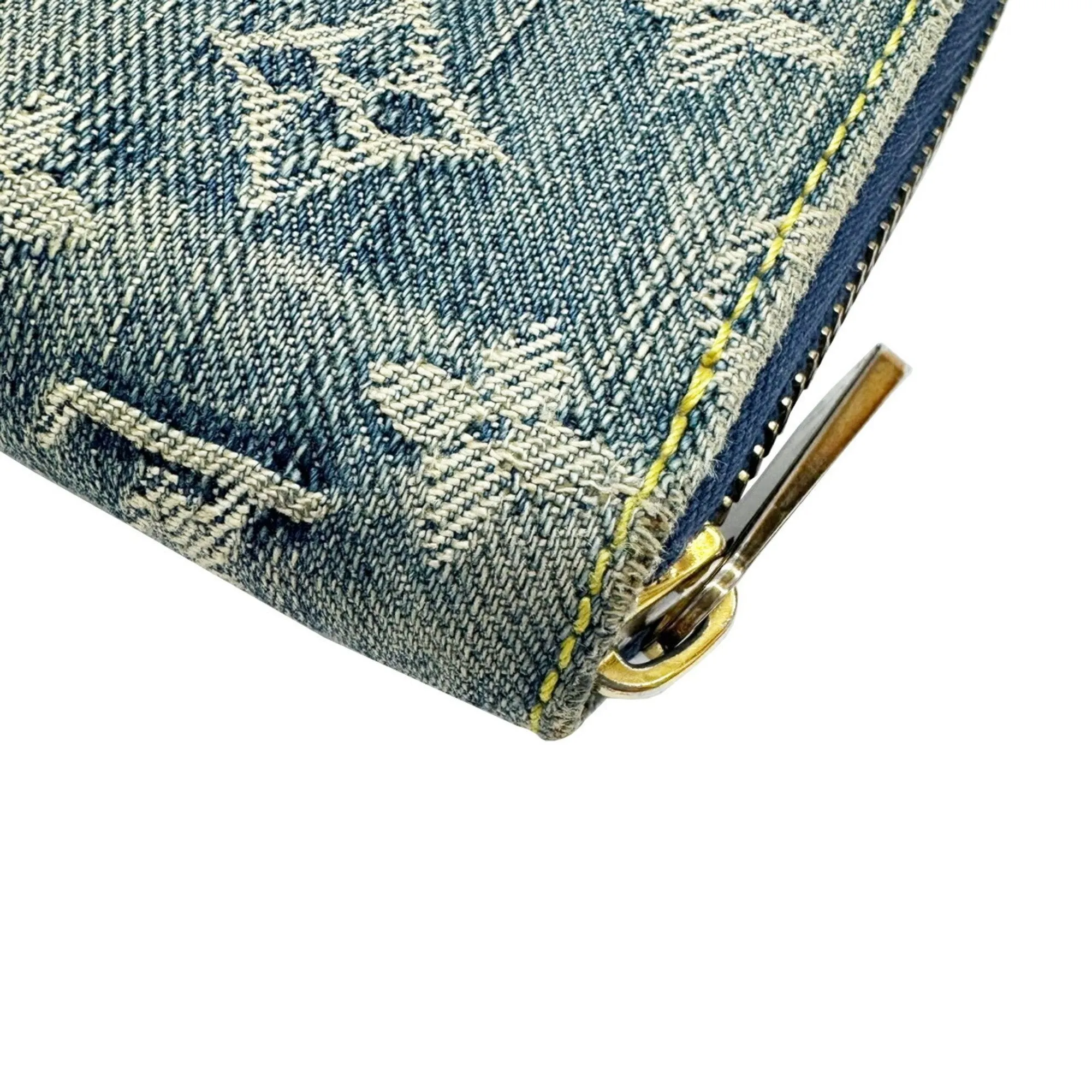 Louis Vuitton blue yellow Monogram blue Long Wallet (Bi-Fold) (Pre-Owned)