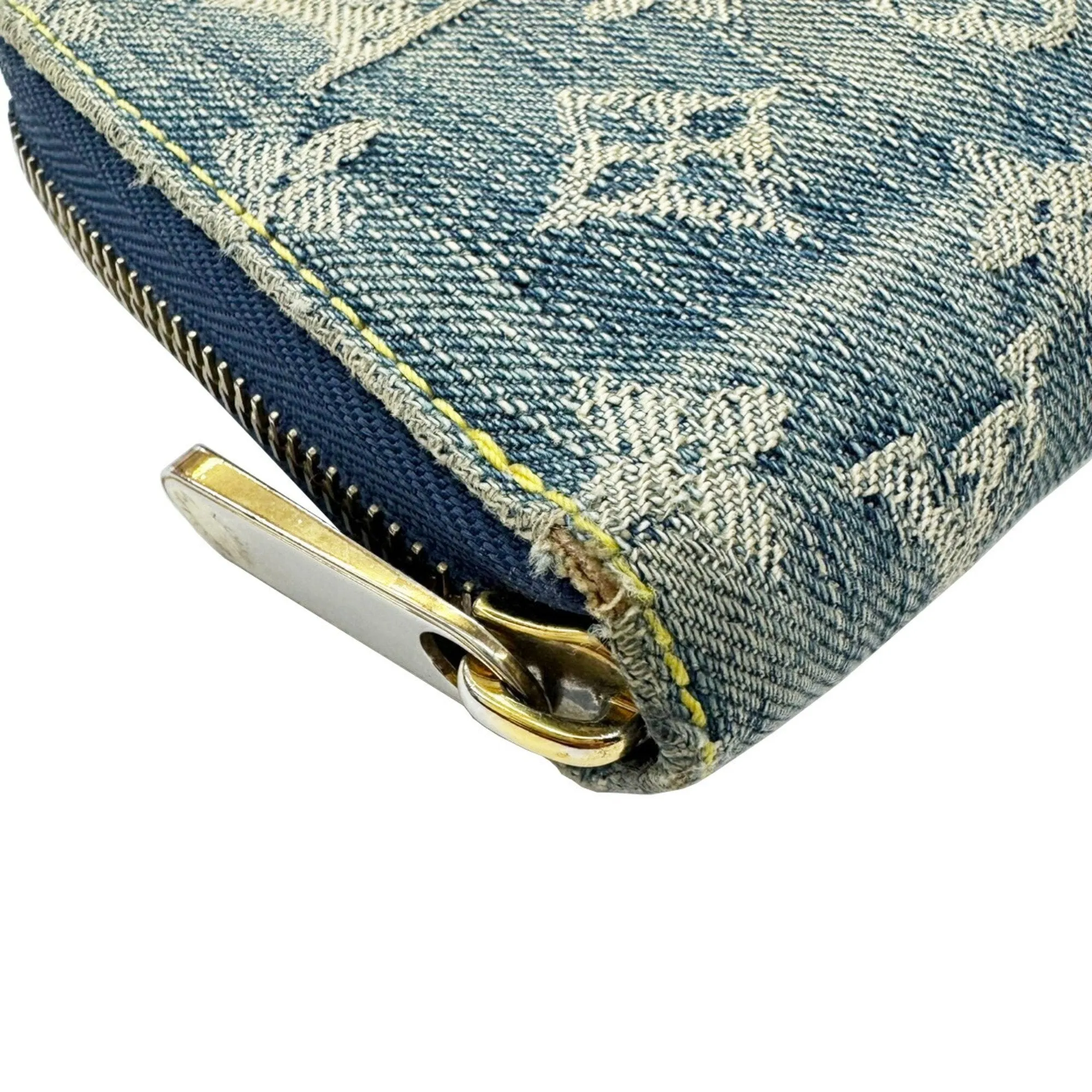 Louis Vuitton blue yellow Monogram blue Long Wallet (Bi-Fold) (Pre-Owned)
