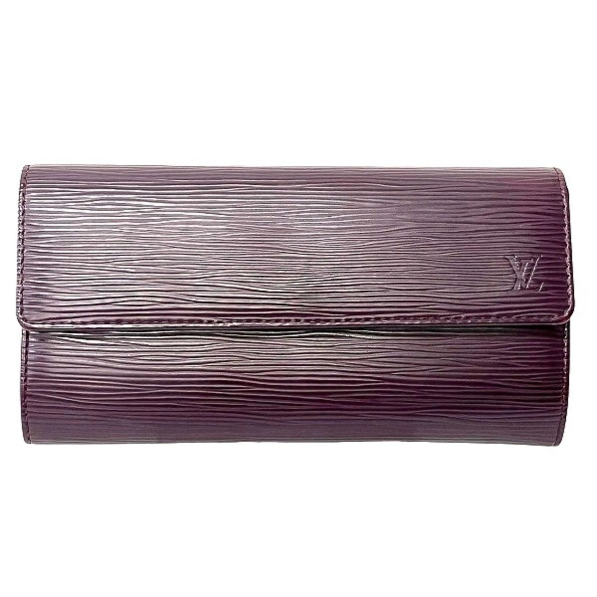 Louis Vuitton Cassis Leather Long Wallet (Bi-Fold) (Pre-Owned)