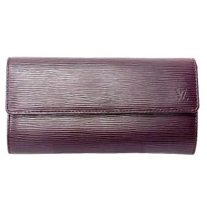 Louis Vuitton Cassis Leather Long Wallet (Bi-Fold) (Pre-Owned)