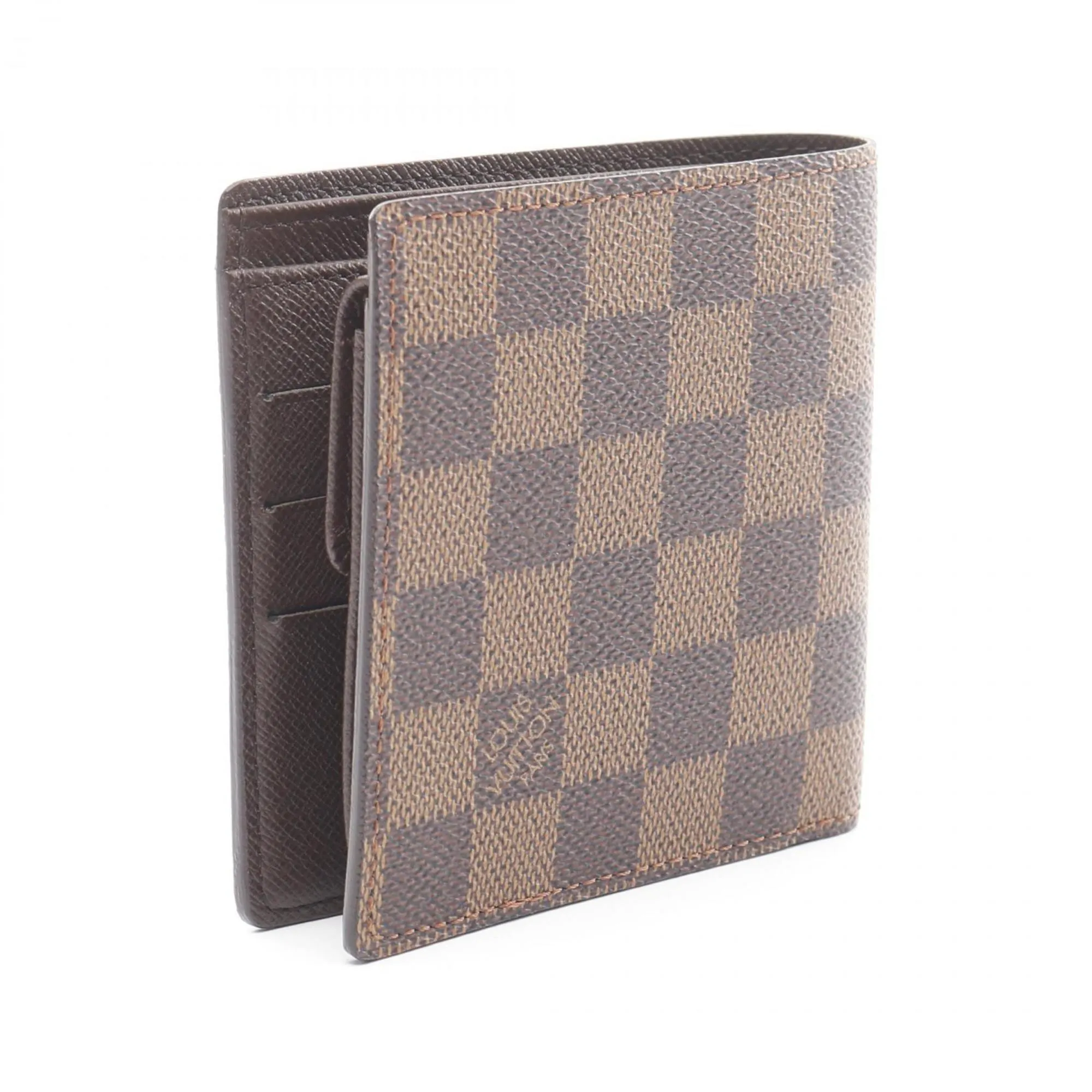 Louis Vuitton Coated Canvas Damier Canvas Pvc Wallet (Bi-Fold) (Pre-Owned)