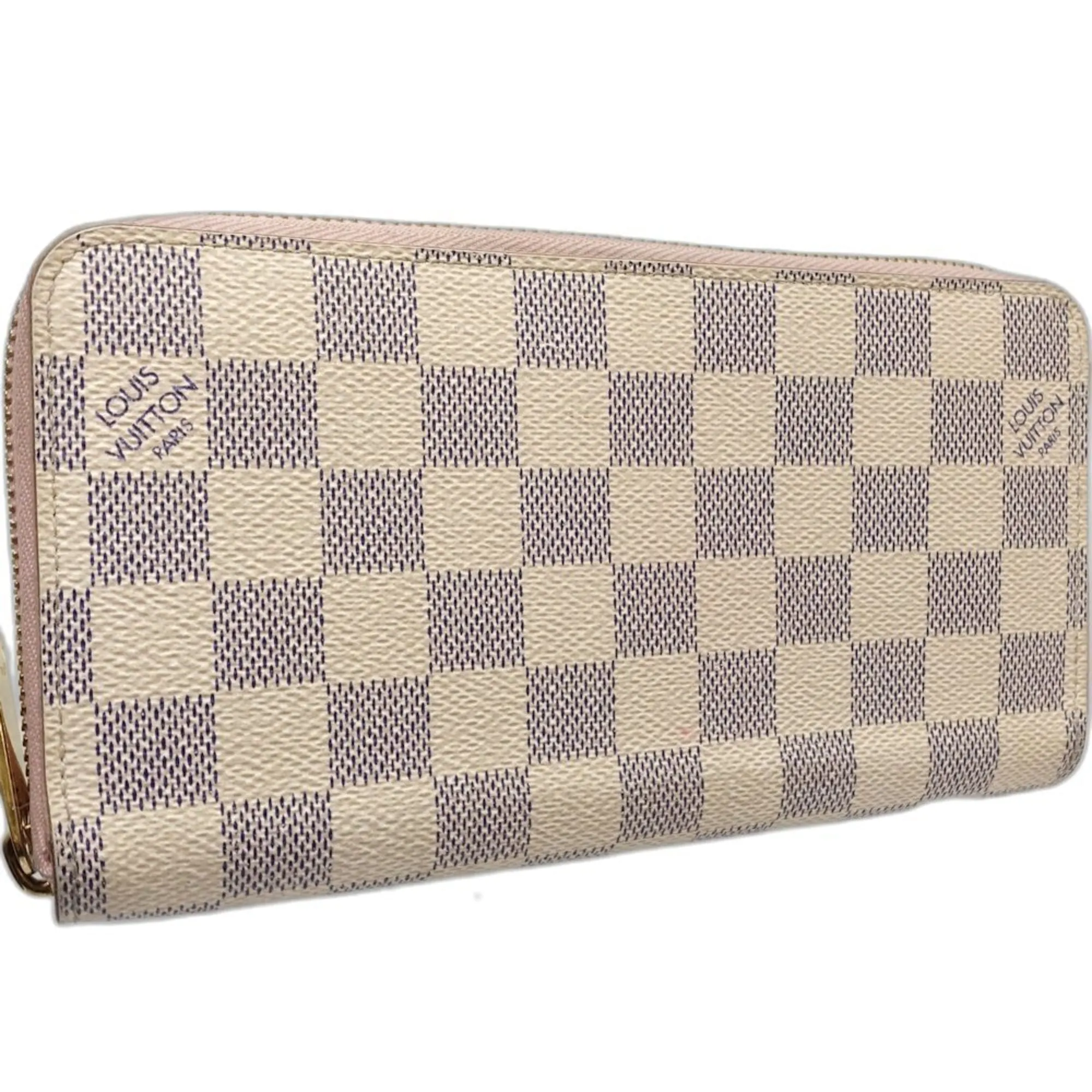 Louis Vuitton Damier Azur Damier Azur Rose Ballerine Damier Azur Long Wallet (Bi-Fold) (Pre-Owned)