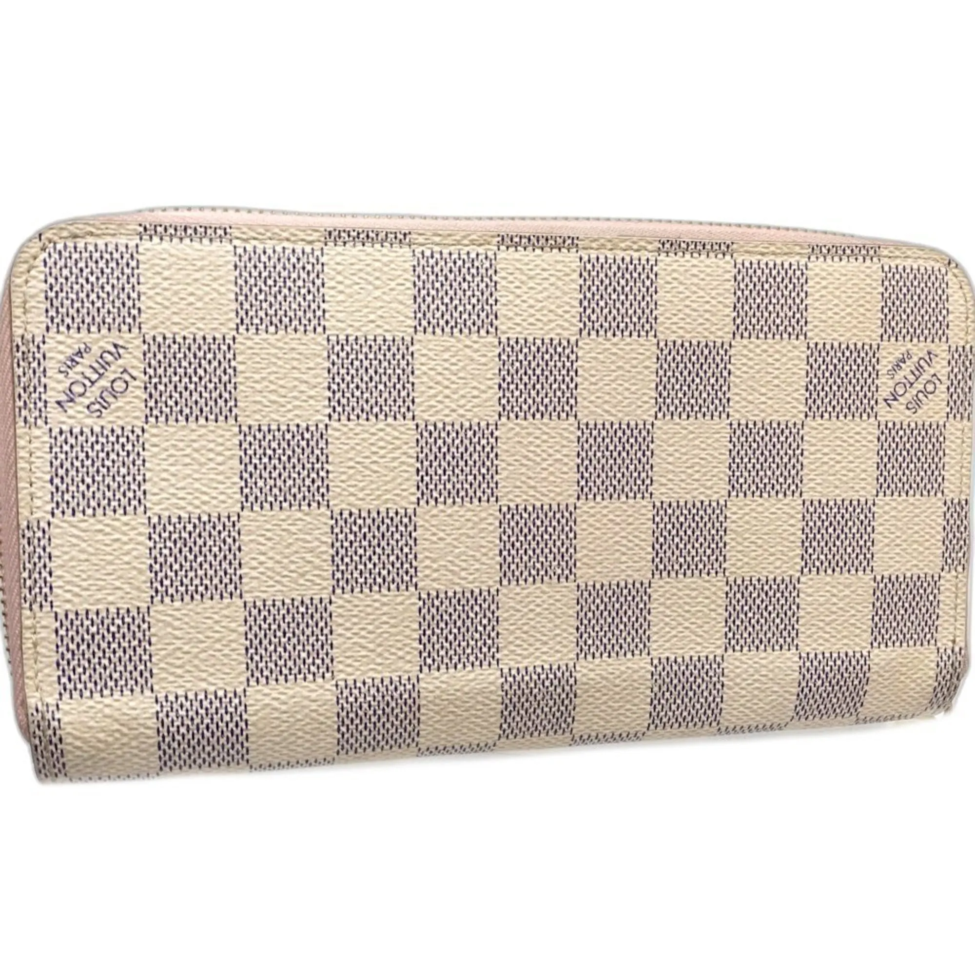 Louis Vuitton Damier Azur Damier Azur Rose Ballerine Damier Azur Long Wallet (Bi-Fold) (Pre-Owned)