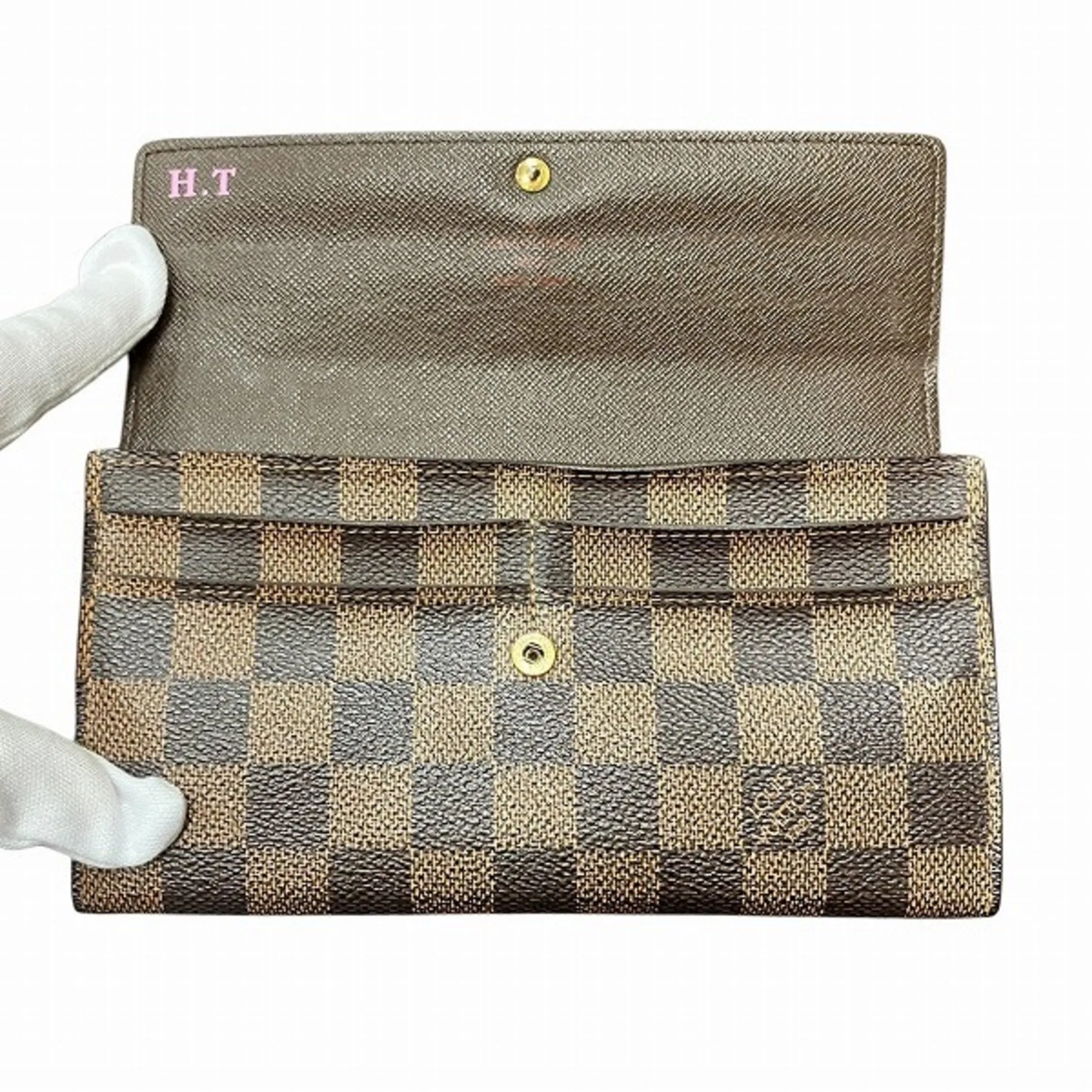 Louis Vuitton Damier Canvas Damier Canvas Long Wallet (Bi-Fold) (Pre-Owned)
