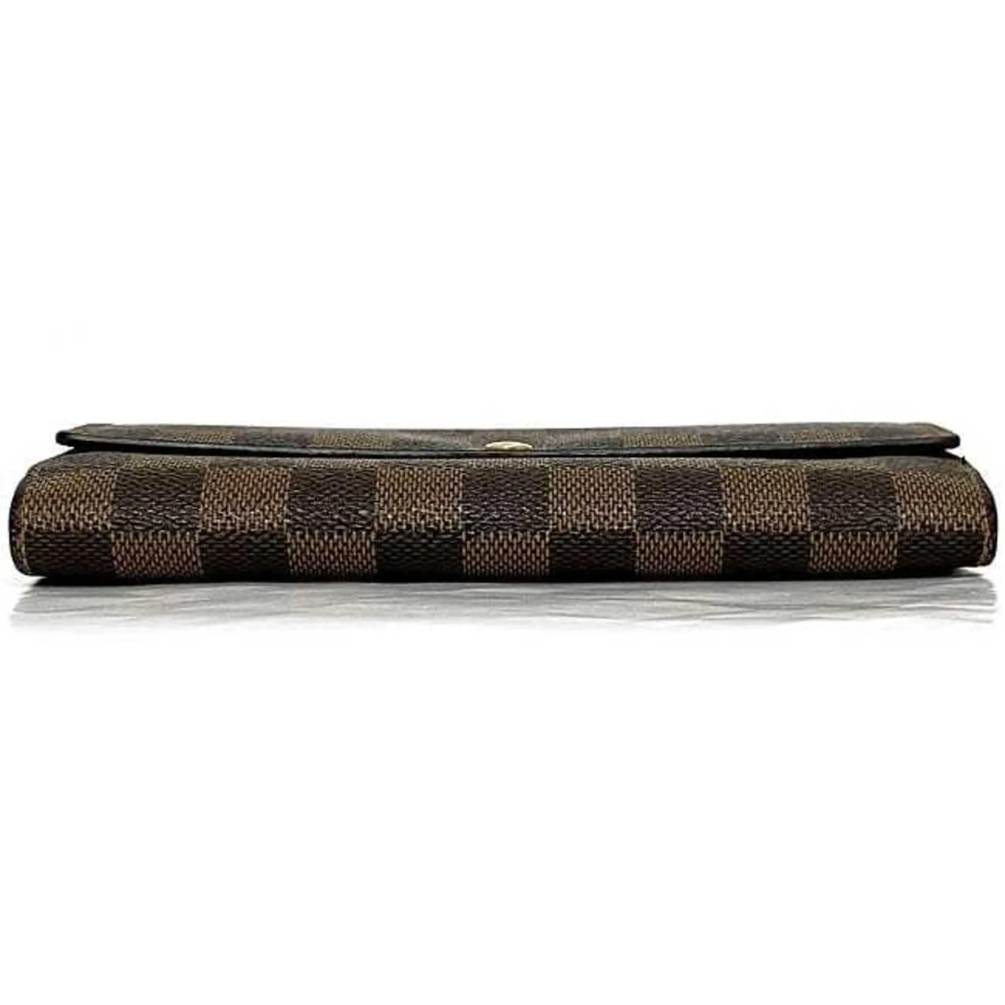 Louis Vuitton Damier Canvas Ebene Damier Canvas Long Wallet (Bi-Fold) (Pre-Owned)