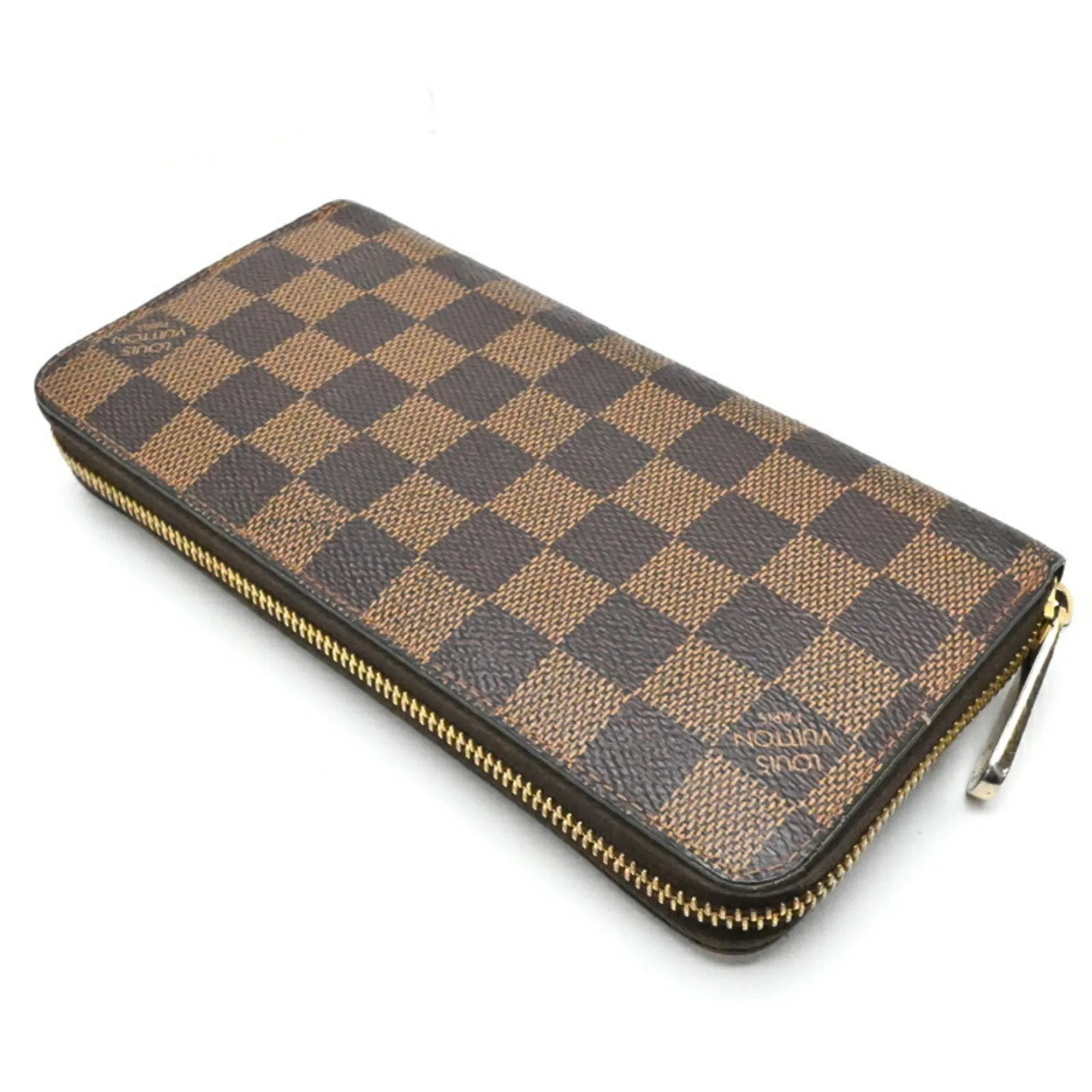 Louis Vuitton Damier Canvas Ebene Damier Canvas Long Wallet (Bi-Fold) (Pre-Owned)