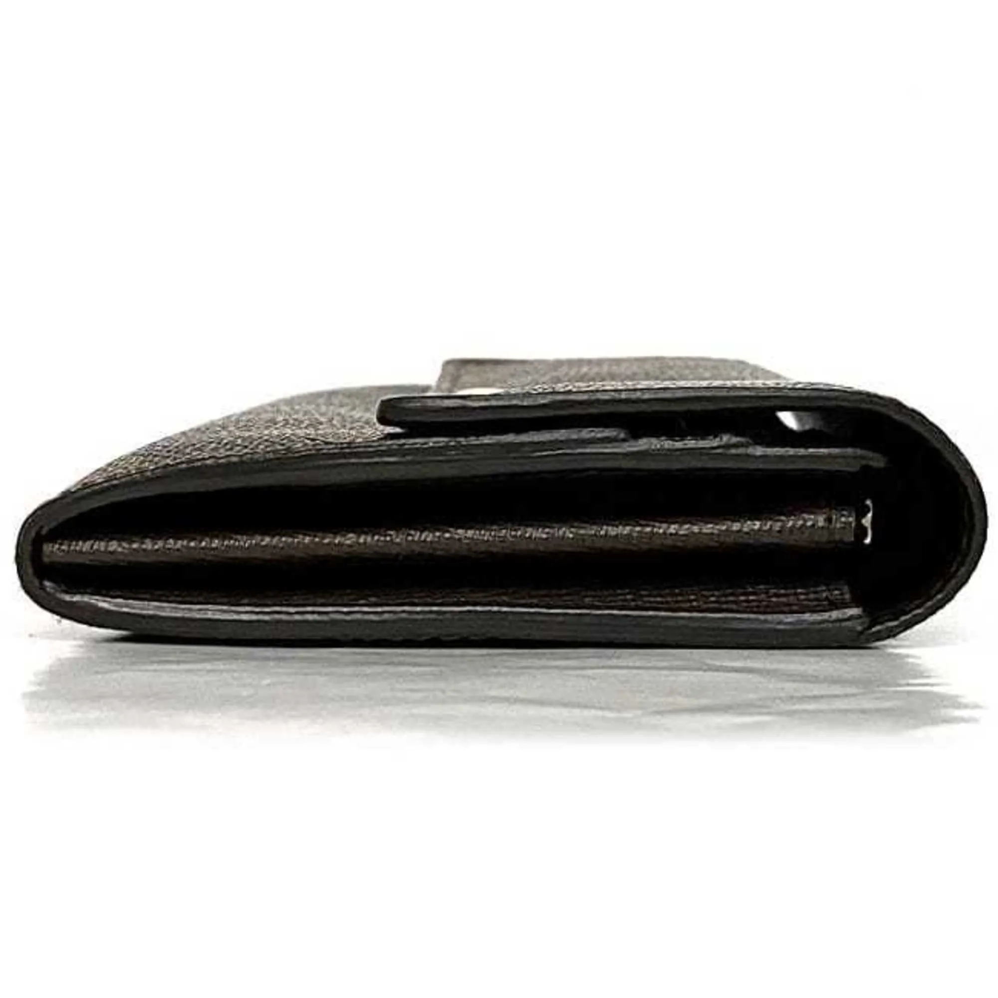 Louis Vuitton Damier Canvas Ebene Damier Canvas Long Wallet (Bi-Fold) (Pre-Owned)