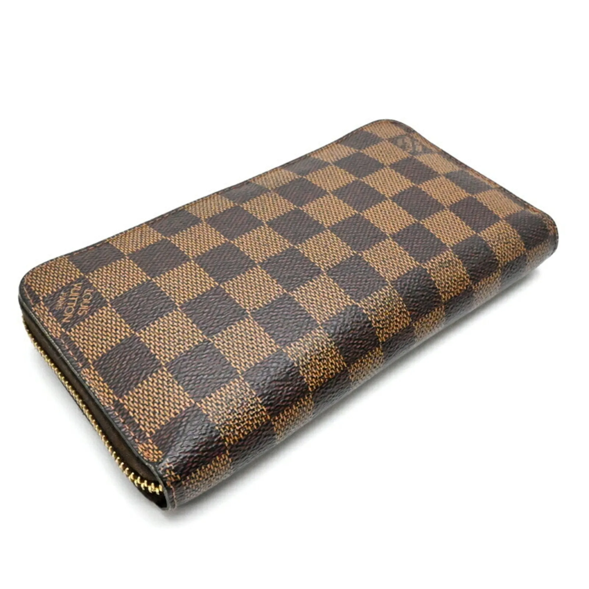 Louis Vuitton Damier Canvas Ebene Damier Canvas Long Wallet (Bi-Fold) (Pre-Owned)