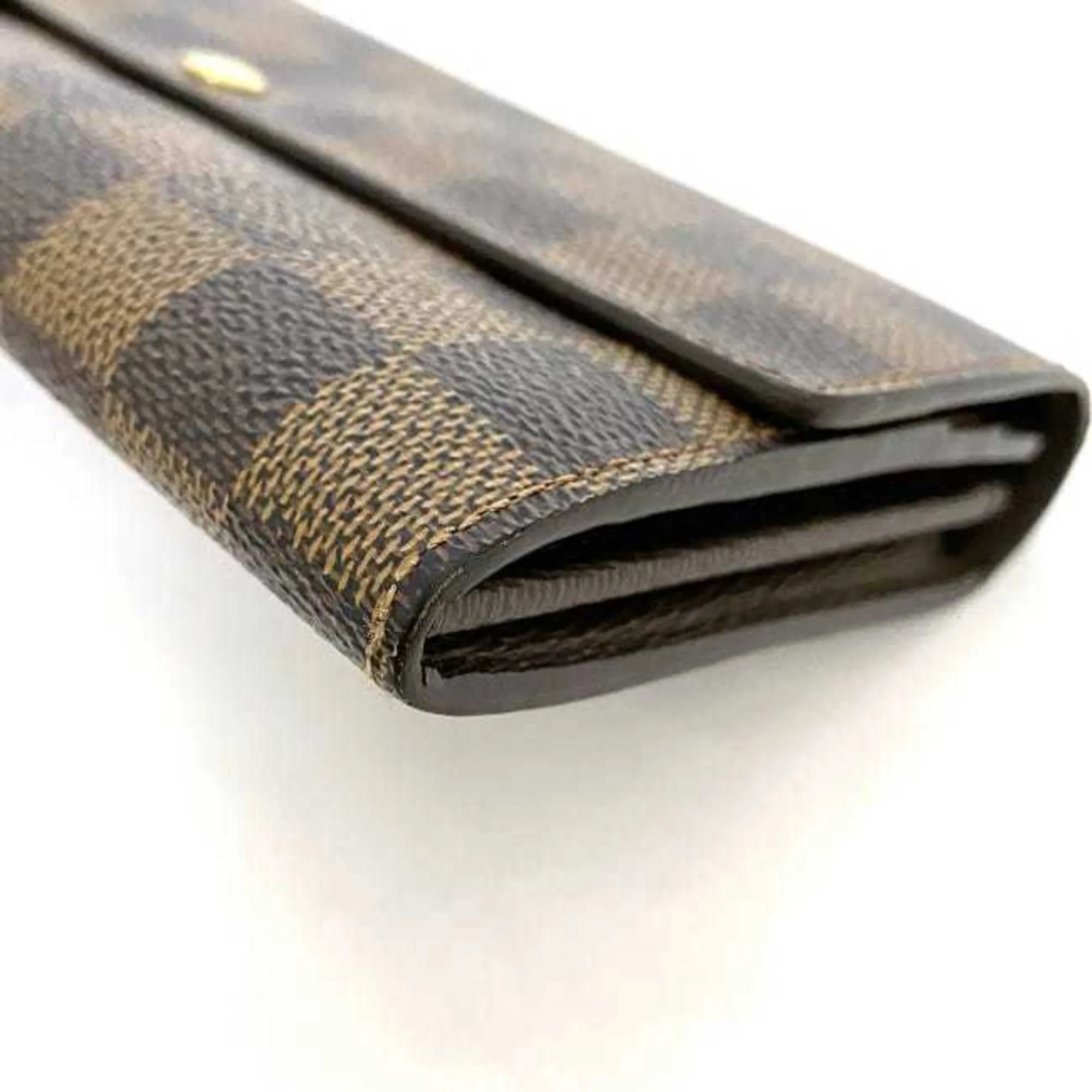 Louis Vuitton Damier Canvas Ebene Damier Canvas Long Wallet (Bi-Fold) (Pre-Owned)