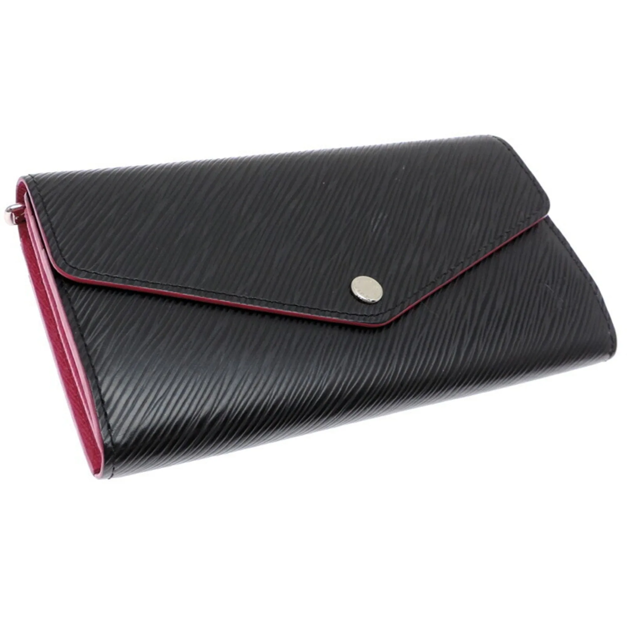 Louis Vuitton Hot pink Noir pink Epi Leather Long Wallet (Bi-Fold) (Pre-Owned)