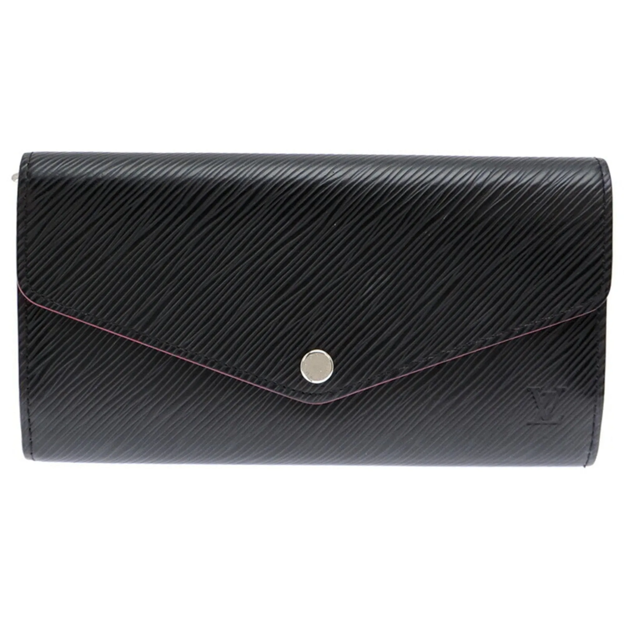 Louis Vuitton Hot pink Noir pink Epi Leather Long Wallet (Bi-Fold) (Pre-Owned)