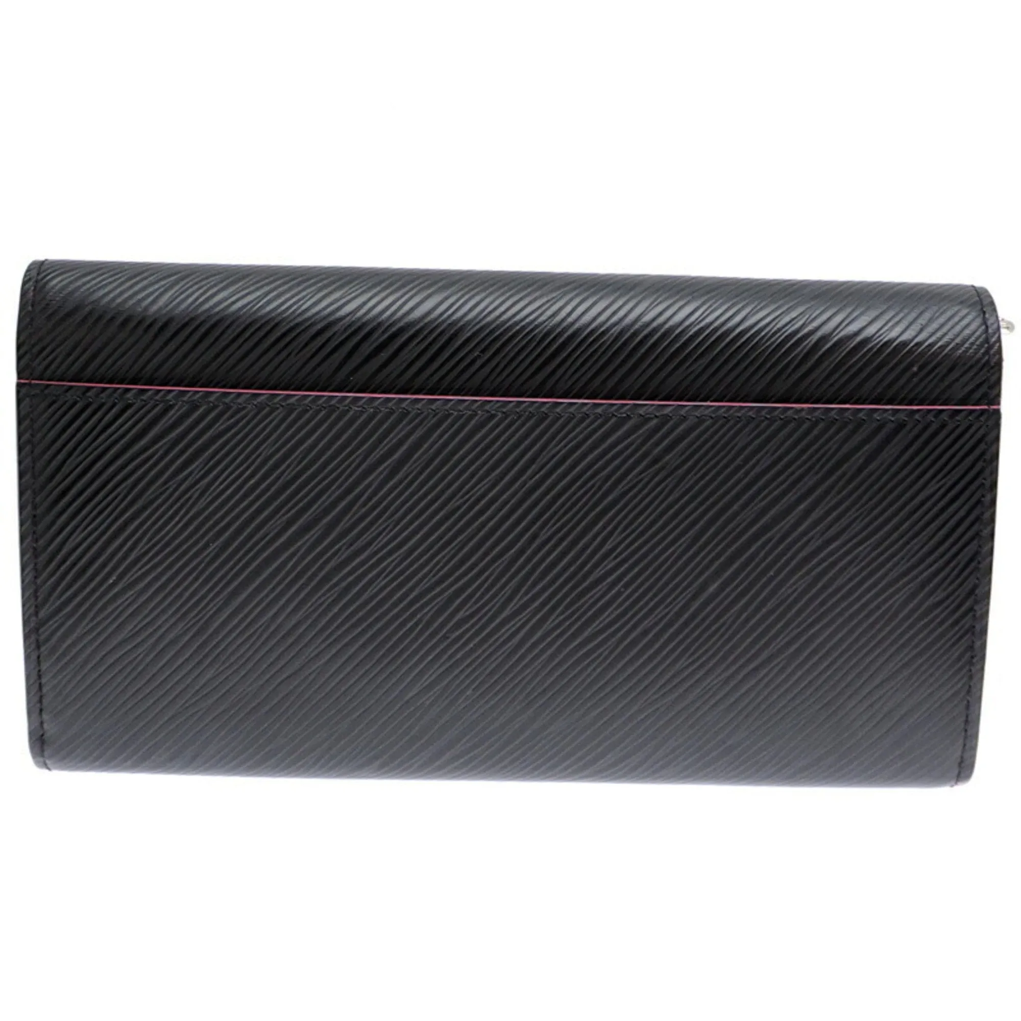 Louis Vuitton Hot pink Noir pink Epi Leather Long Wallet (Bi-Fold) (Pre-Owned)