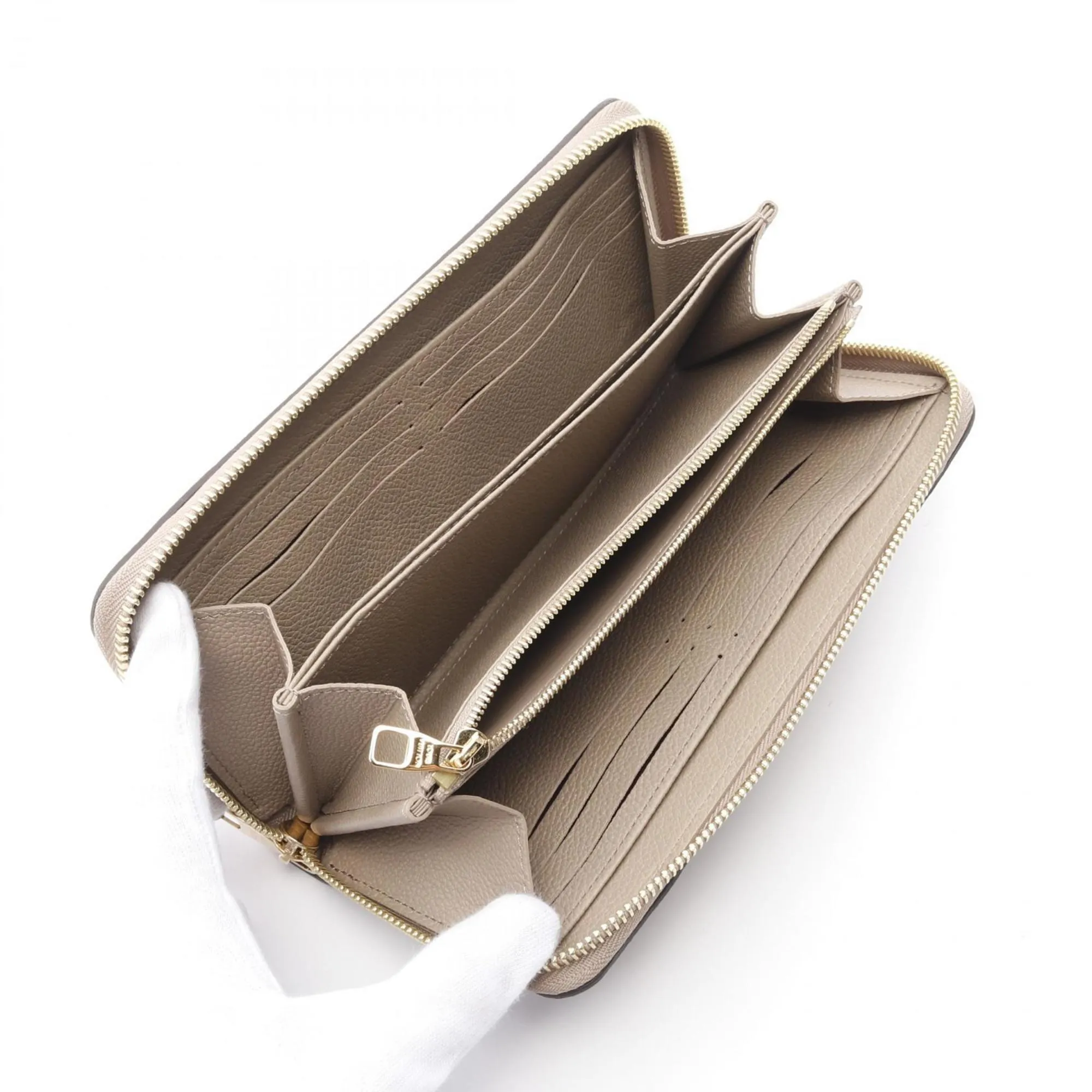 Louis Vuitton ivory Monogram Empreinte Leather Long Wallet (Bi-Fold) (Pre-Owned)