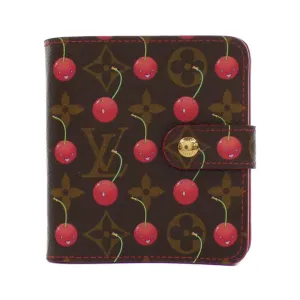 Louis Vuitton Monogram Cherry Marron Monogram Cherry Rouge Canvas Coin Purse/Coin Case (Pre-Owned)