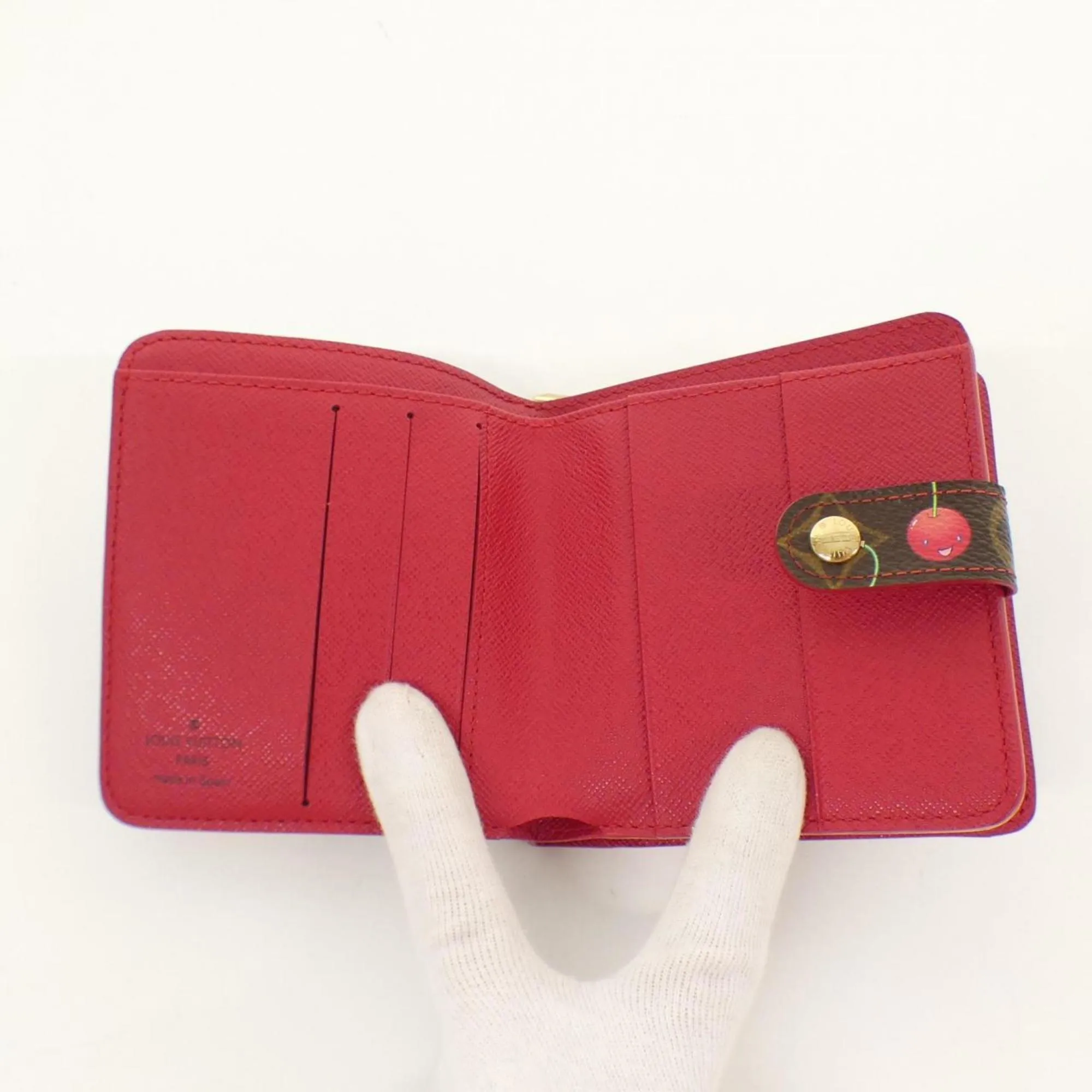 Louis Vuitton Monogram Cherry Marron Monogram Cherry Rouge Canvas Coin Purse/Coin Case (Pre-Owned)