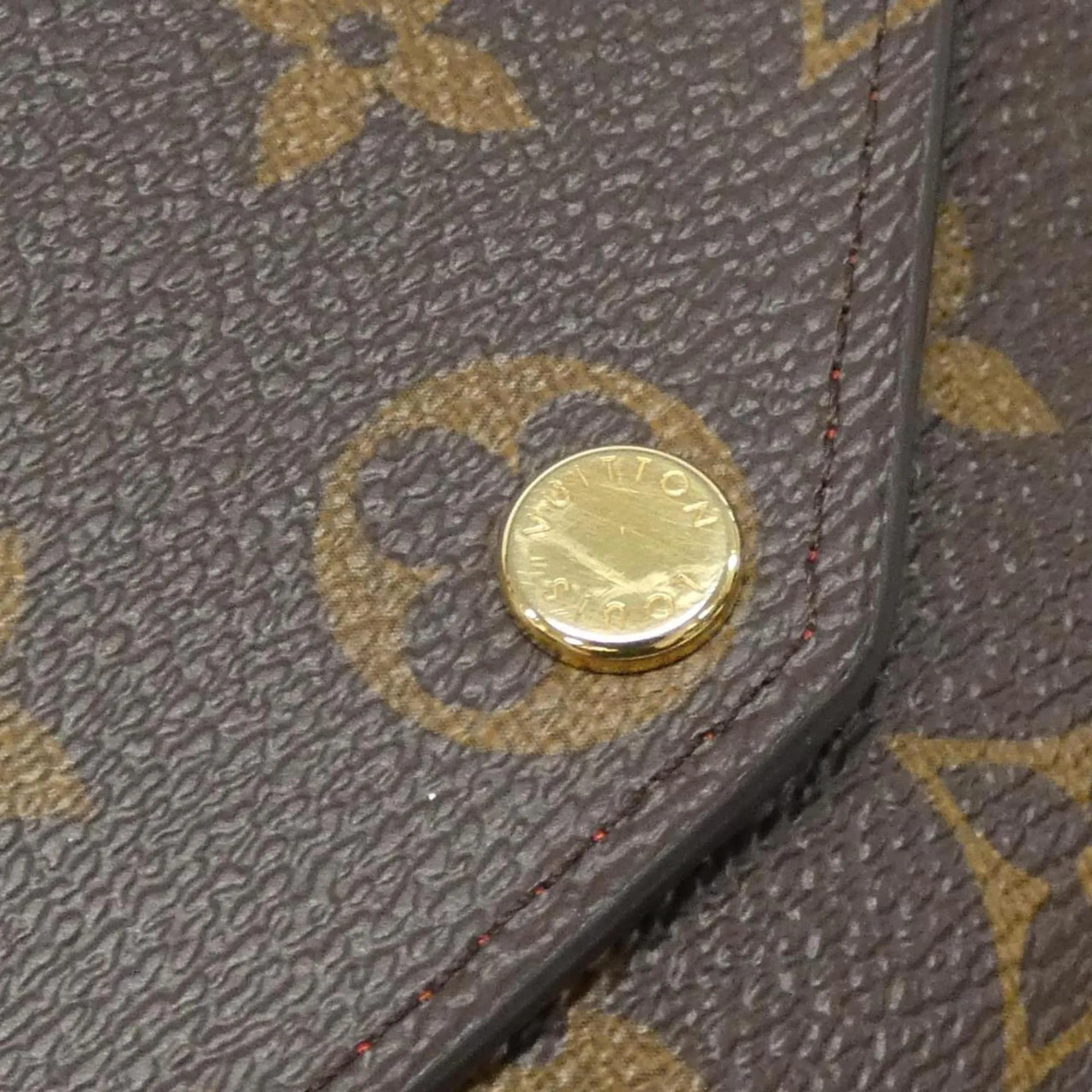 Louis Vuitton Monogram Coquelicots Marron Coated Canvas Long Wallet (Bi-Fold) (Pre-Owned)