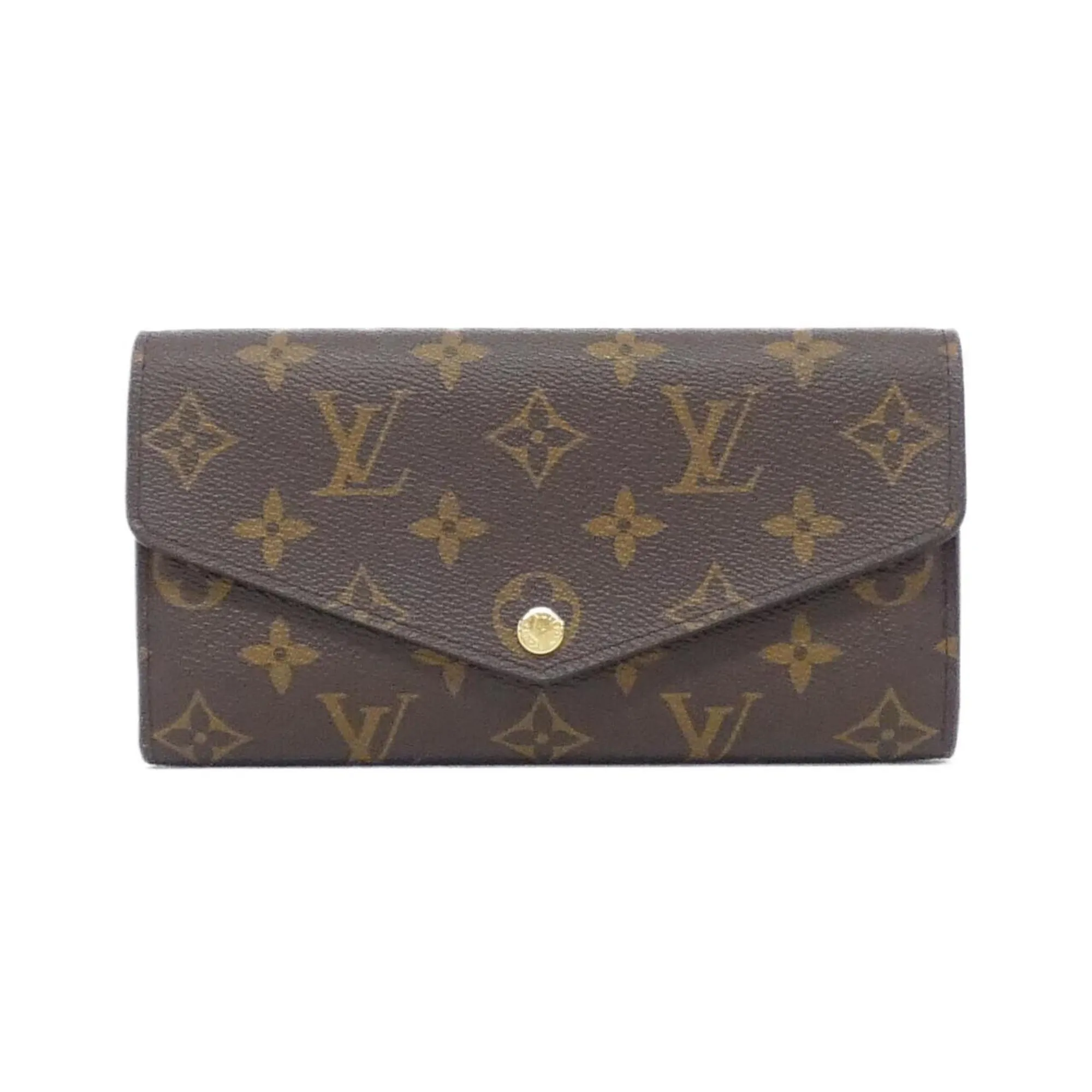 Louis Vuitton Monogram Coquelicots Marron Coated Canvas Long Wallet (Bi-Fold) (Pre-Owned)