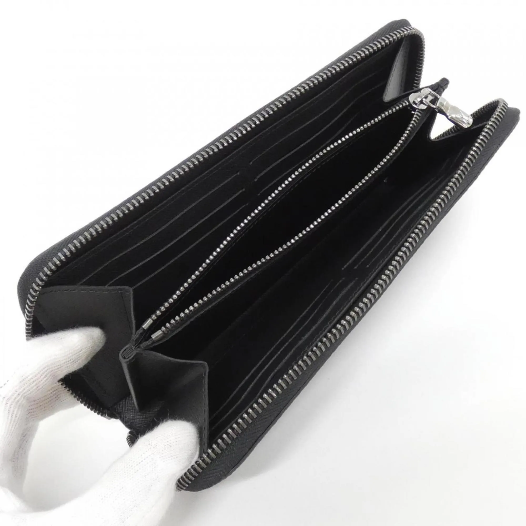 Louis Vuitton Monogram Eclipse Coated Canvas Long Wallet (Bi-Fold) (Pre-Owned)