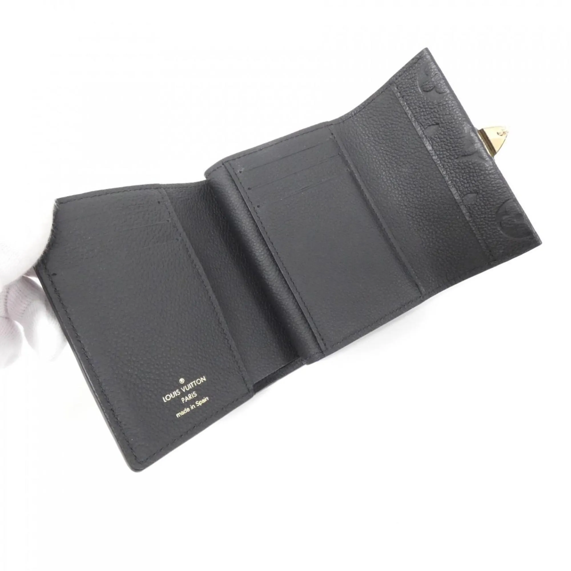 Louis Vuitton Monogram Empreinte Leather Wallet (Tri-Fold) (Pre-Owned)