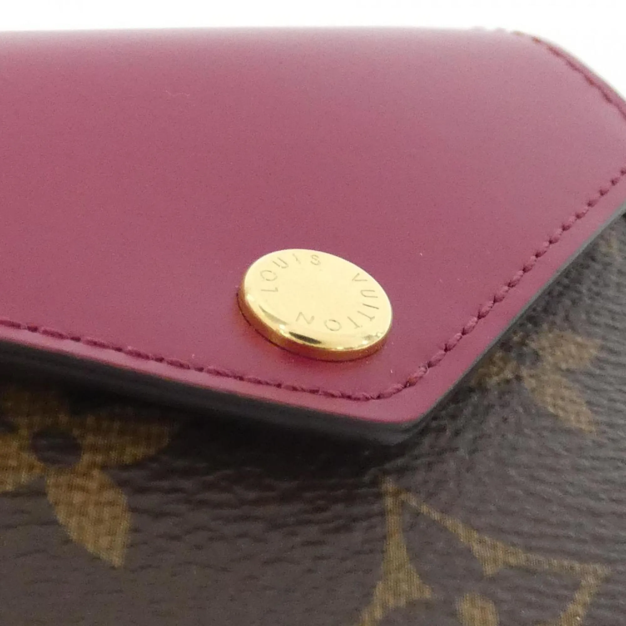 Louis Vuitton Monogram pink Marron Coated Canvas Leather Wallet (Bi-Fold) (Pre-Owned)