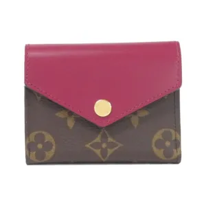 Louis Vuitton Monogram pink Marron Coated Canvas Leather Wallet (Bi-Fold) (Pre-Owned)