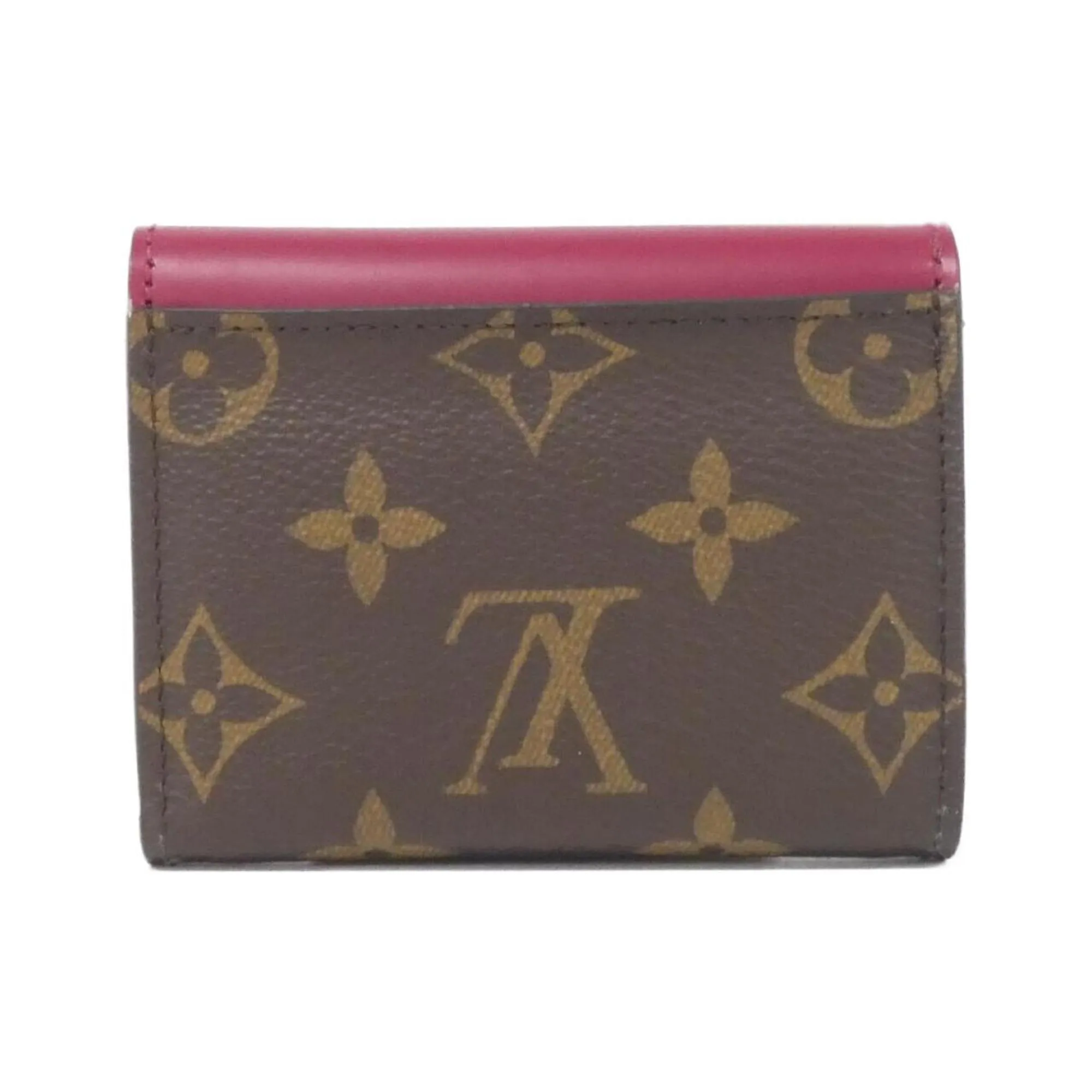 Louis Vuitton Monogram pink Marron Coated Canvas Leather Wallet (Bi-Fold) (Pre-Owned)