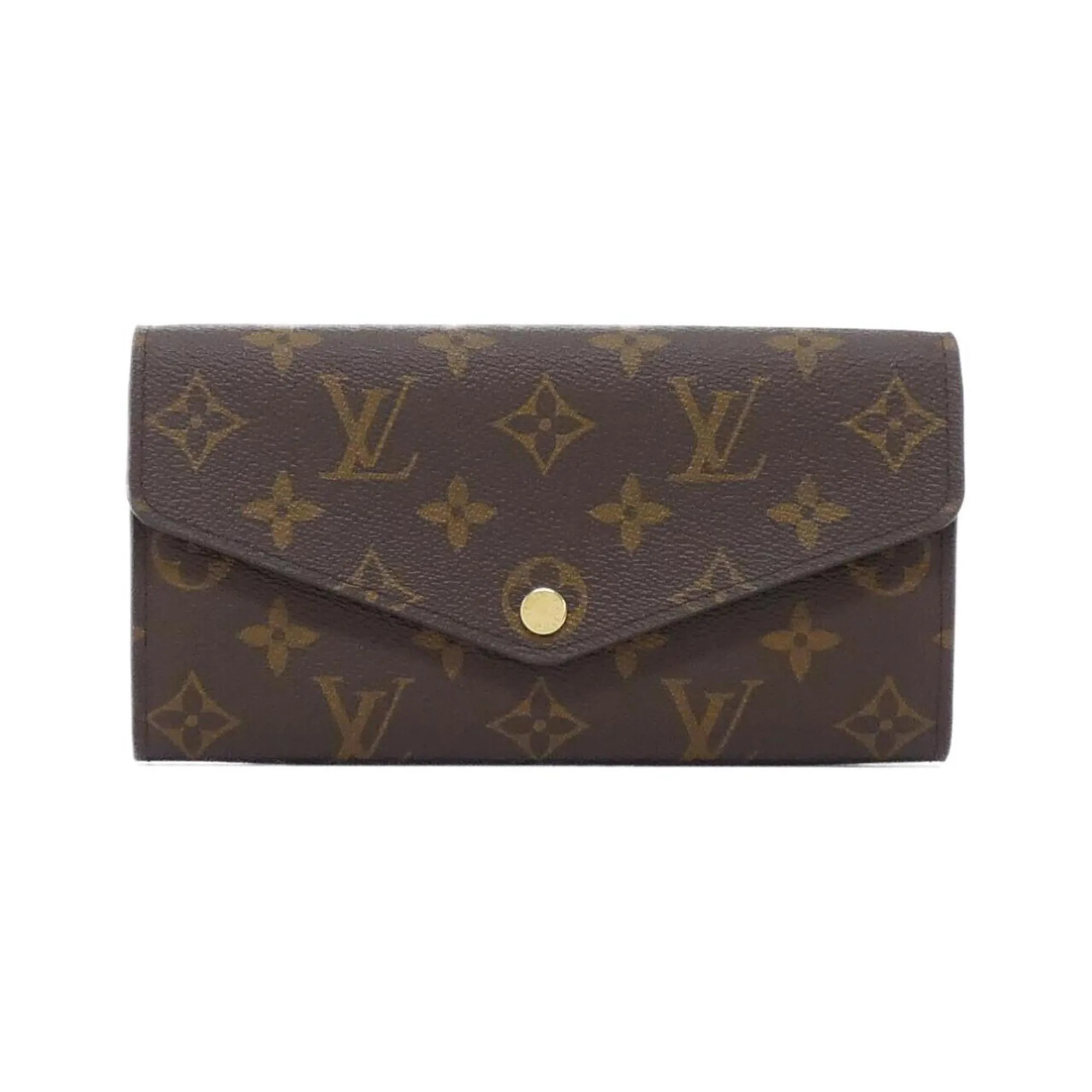 Louis Vuitton Monogram pink Marron Coated Canvas Long Wallet (Bi-Fold) (Pre-Owned)