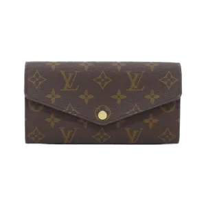 Louis Vuitton Monogram pink Marron Coated Canvas Long Wallet (Bi-Fold) (Pre-Owned)