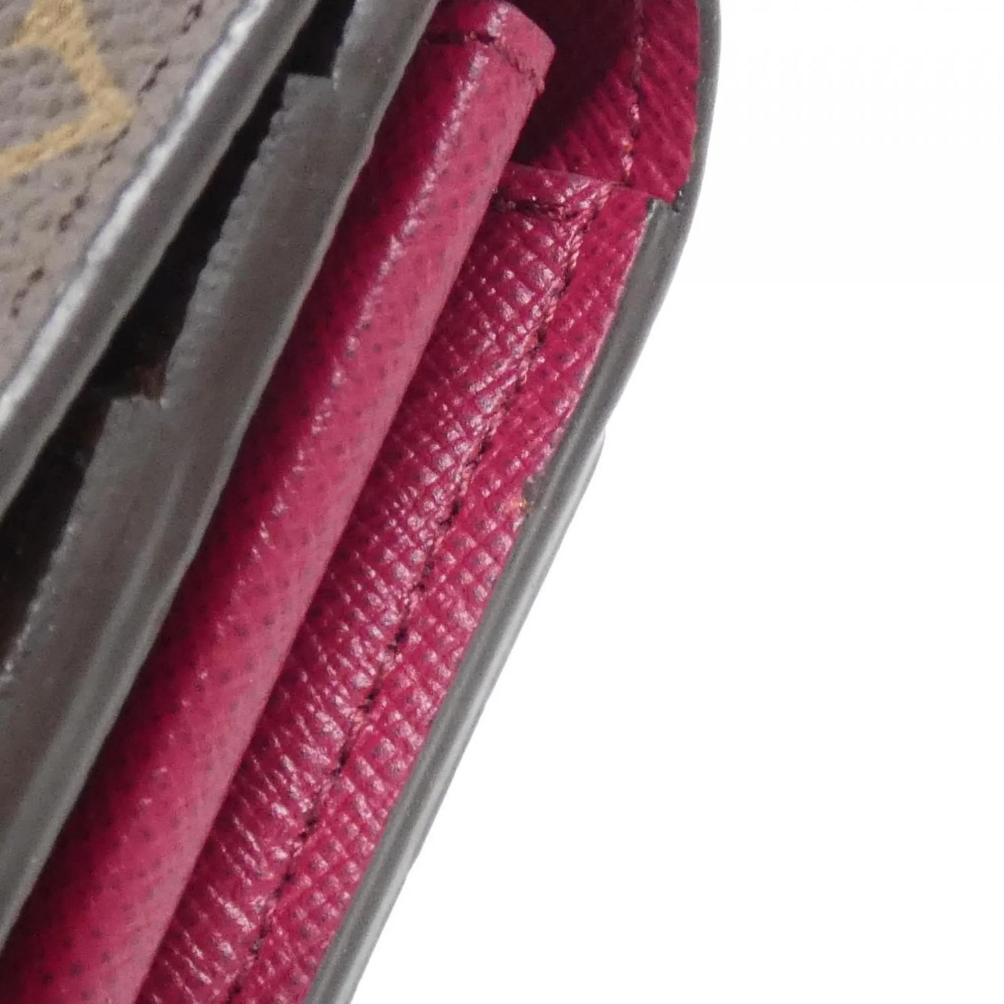 Louis Vuitton Monogram pink Marron Coated Canvas Long Wallet (Bi-Fold) (Pre-Owned)