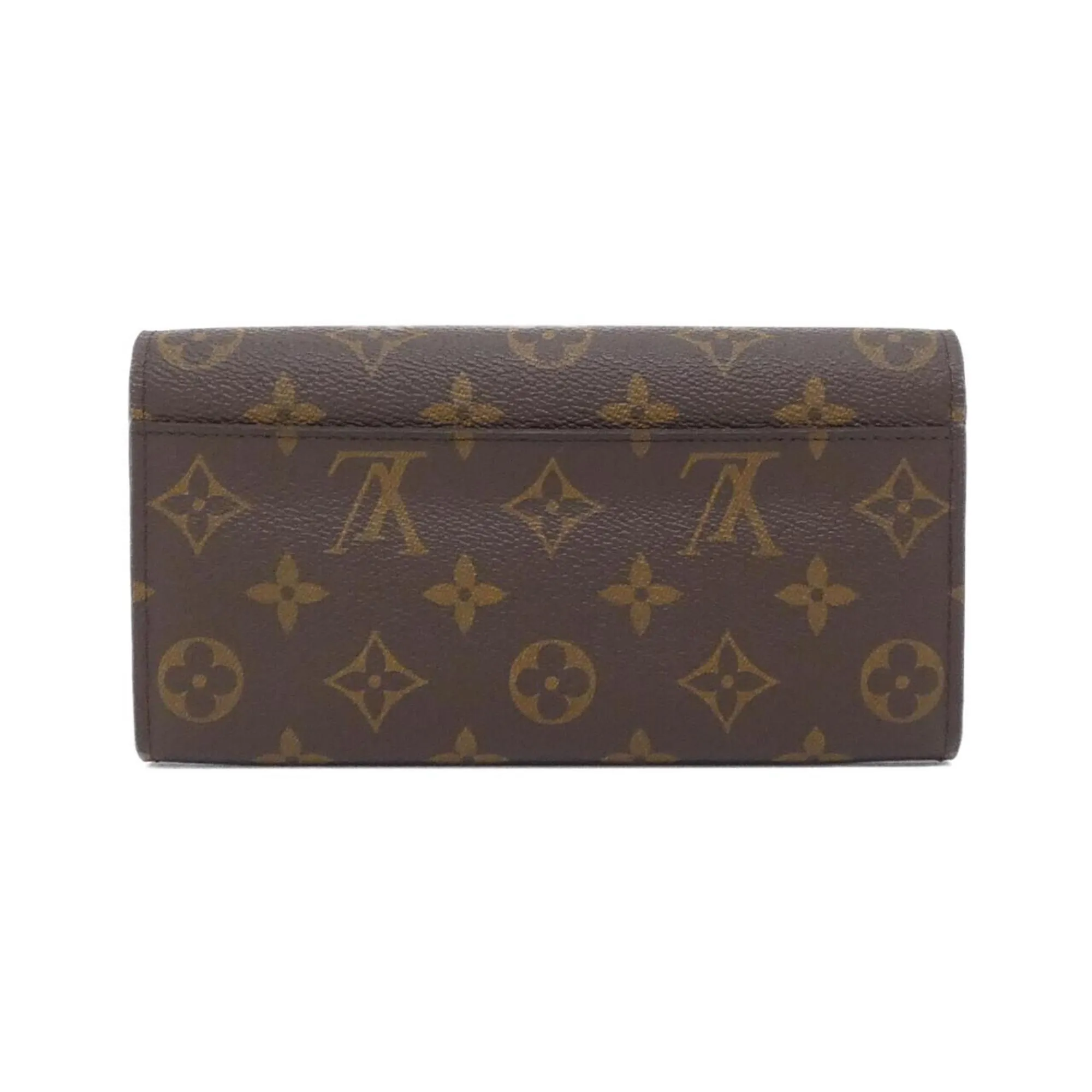 Louis Vuitton Monogram pink Marron Coated Canvas Long Wallet (Bi-Fold) (Pre-Owned)
