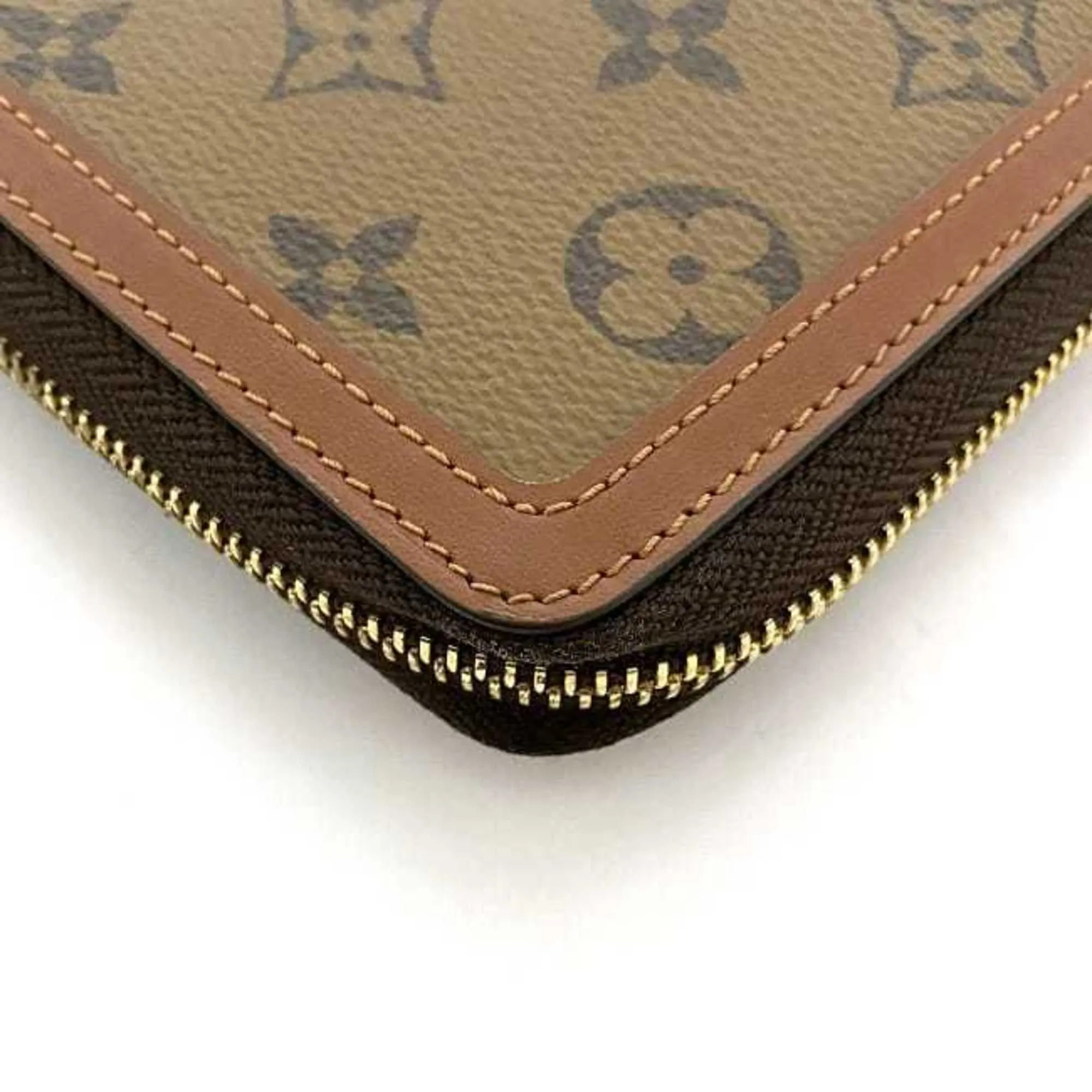 Louis Vuitton  Monogram Reverse Monogram Reverse Leather Long Wallet (Bi-Fold) (Pre-Owned)