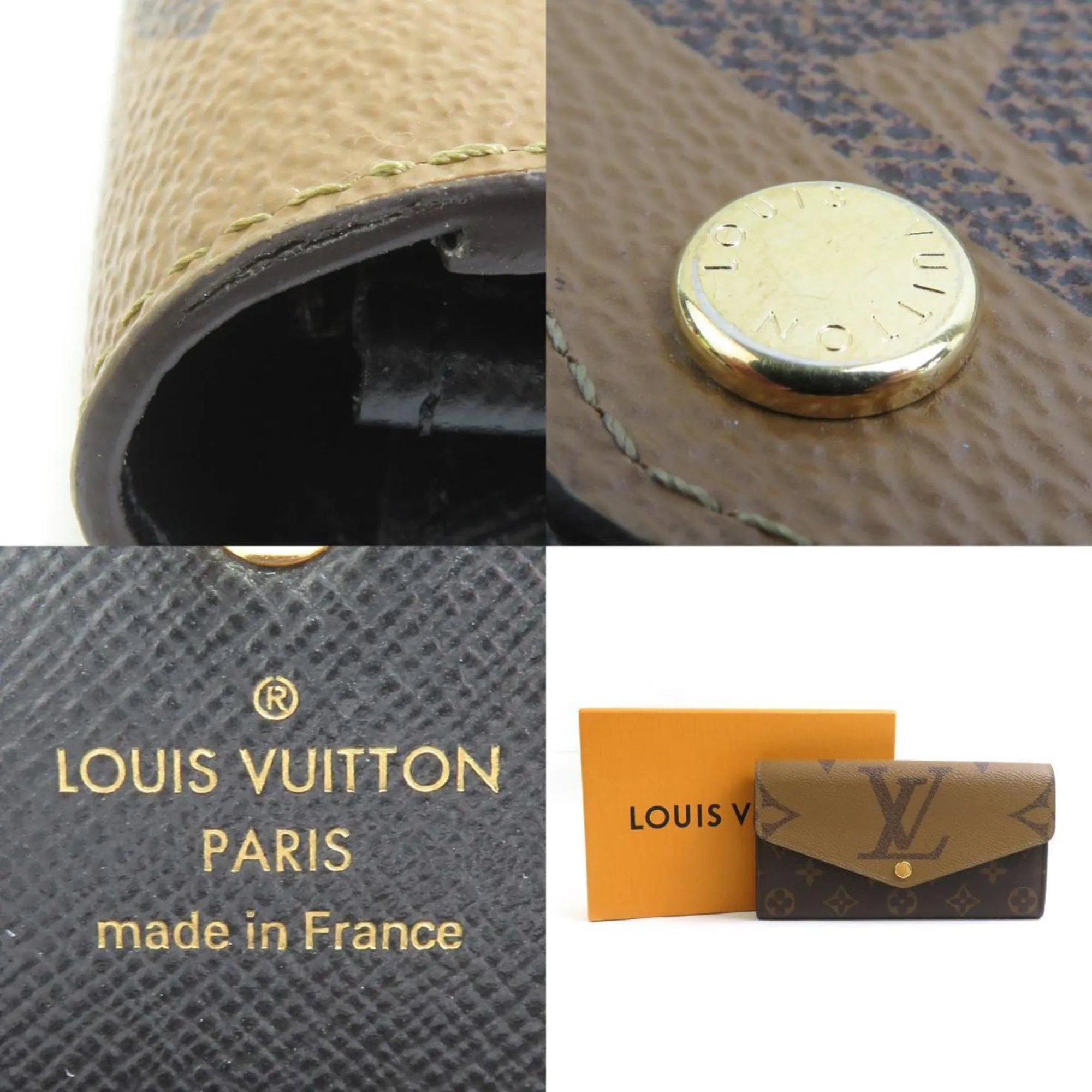 Louis Vuitton Monogram Reverse Monogram Reverse Long Wallet (Bi-Fold) (Pre-Owned)