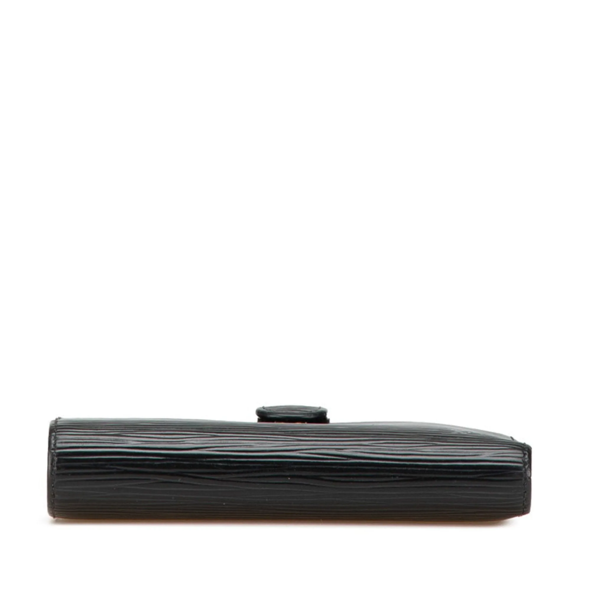 Louis Vuitton Noir Leather Wallet (Bi-Fold) (Pre-Owned)