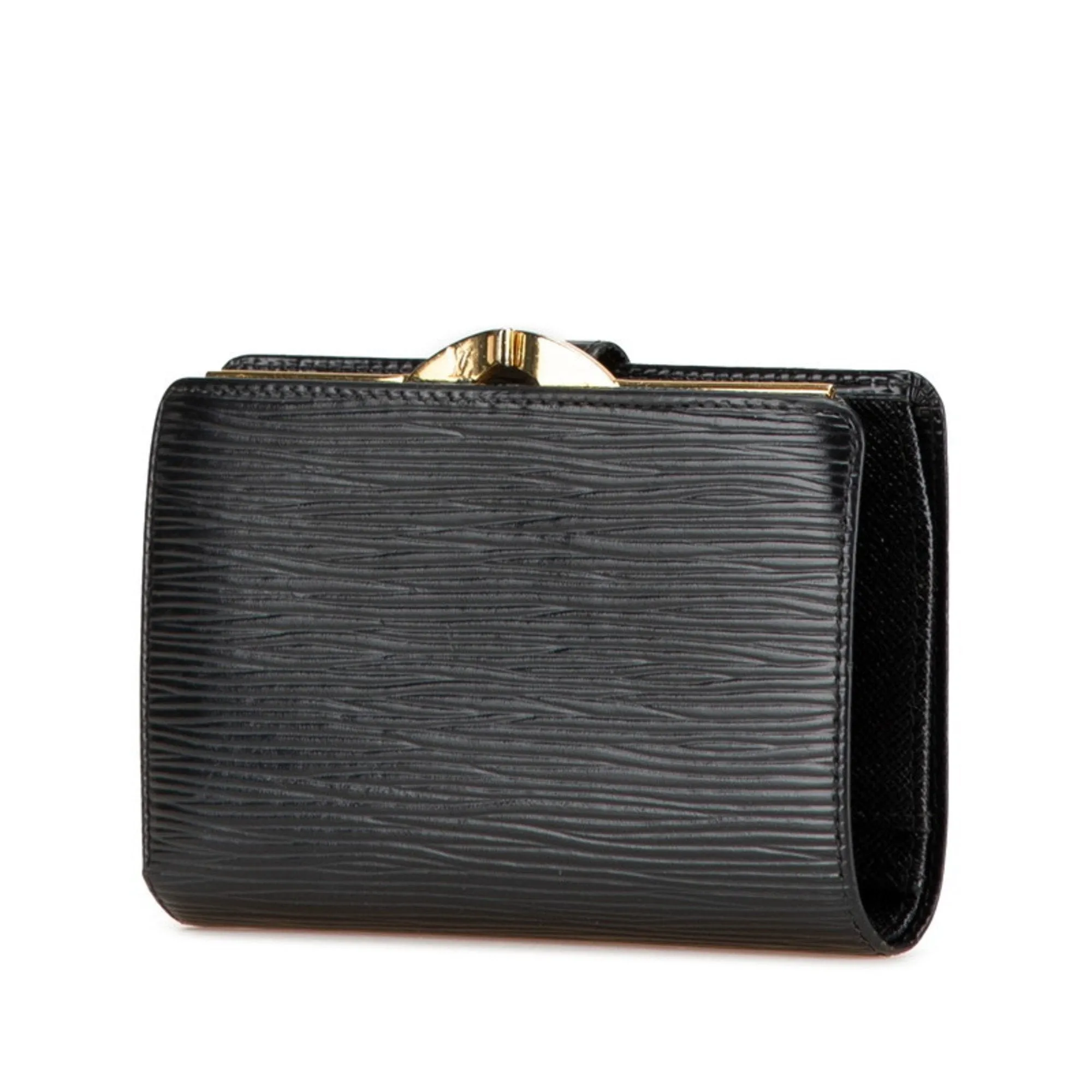 Louis Vuitton Noir Leather Wallet (Bi-Fold) (Pre-Owned)