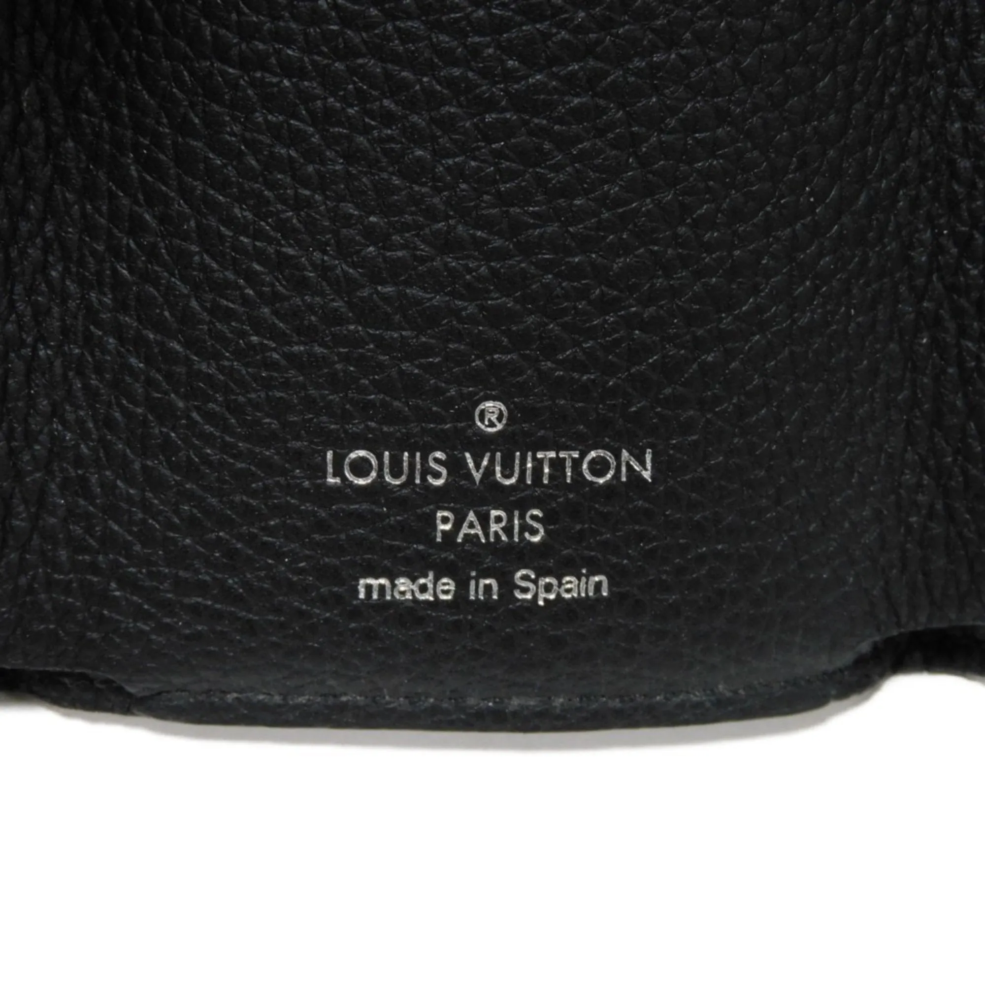 Louis Vuitton Noir Leather Wallet (Tri-Fold) (Pre-Owned)
