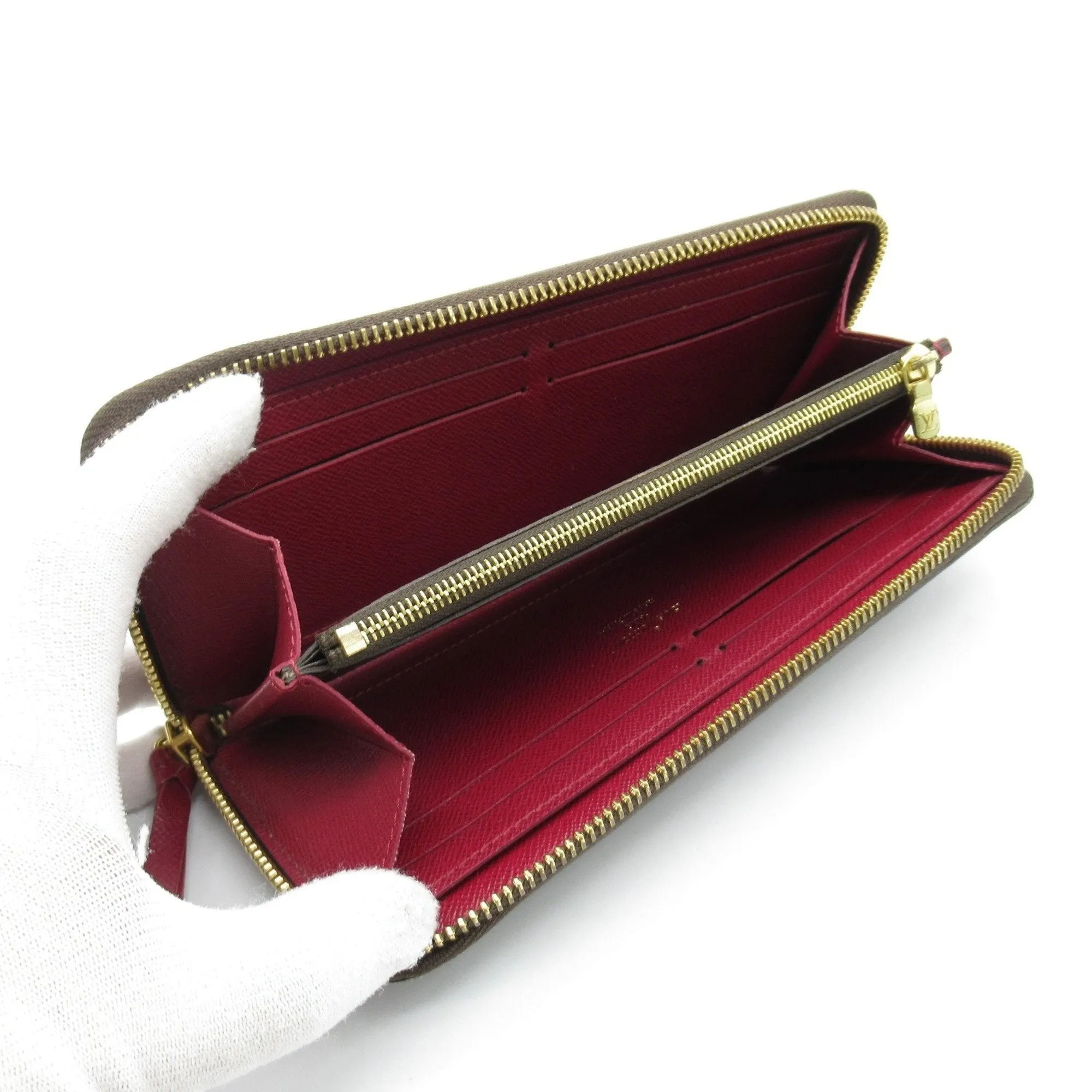 Louis Vuitton pink Coated Canvas Long Wallet (Bi-Fold) (Pre-Owned)